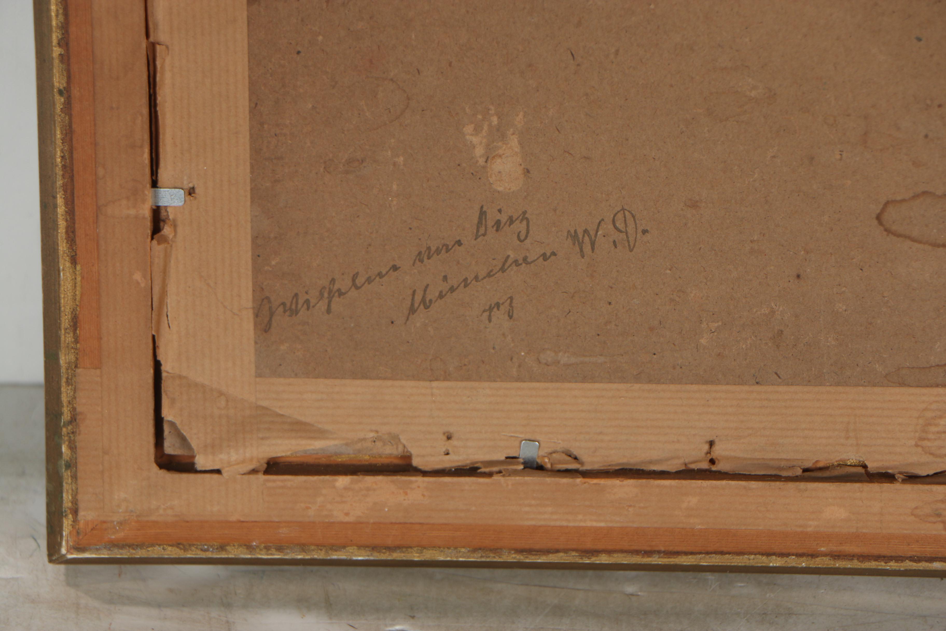 Munich School Copy Oil Painting after Ludwig Von Zumbusch "Schmetterlinge"