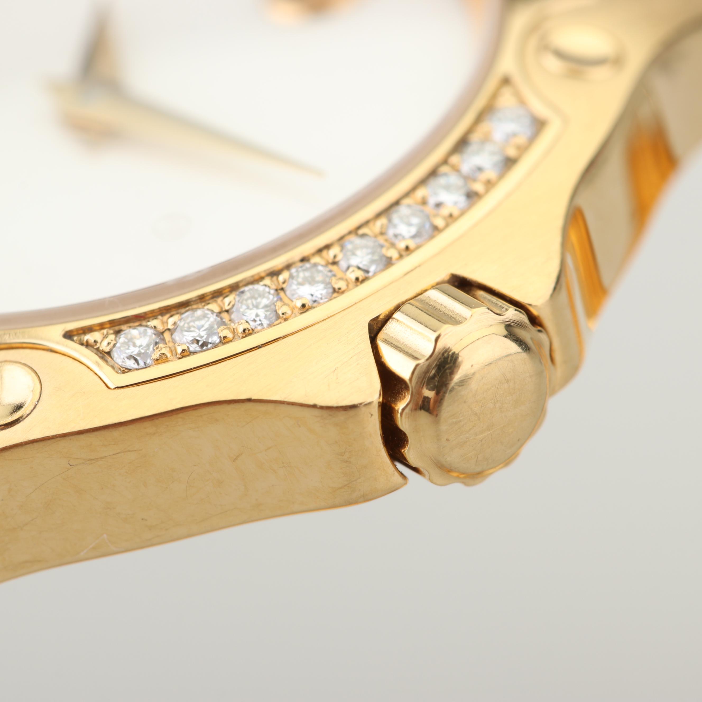 Movado Sports Edition Gold Tone Stainless Steel and Diamond Watch