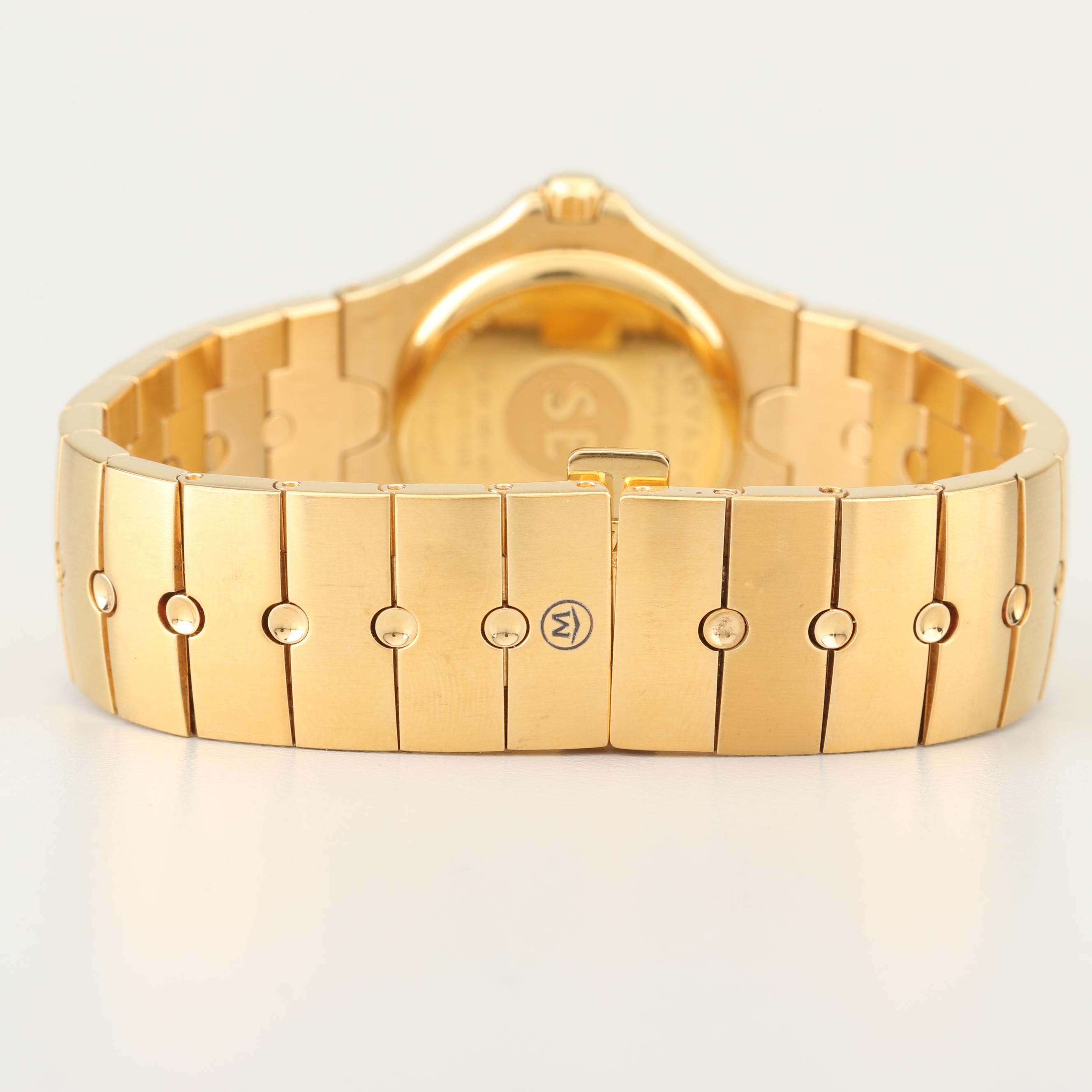 Movado Sports Edition Gold Tone Stainless Steel and Diamond Watch