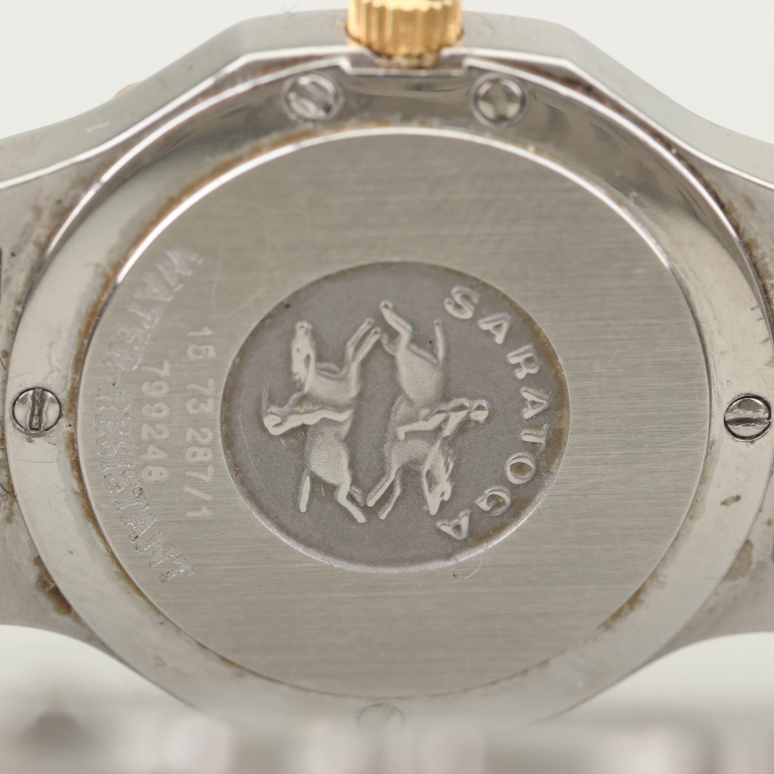 Vintage Concord Saratoga 18K Yellow Gold, Stainless Steel, and Diamond Watch