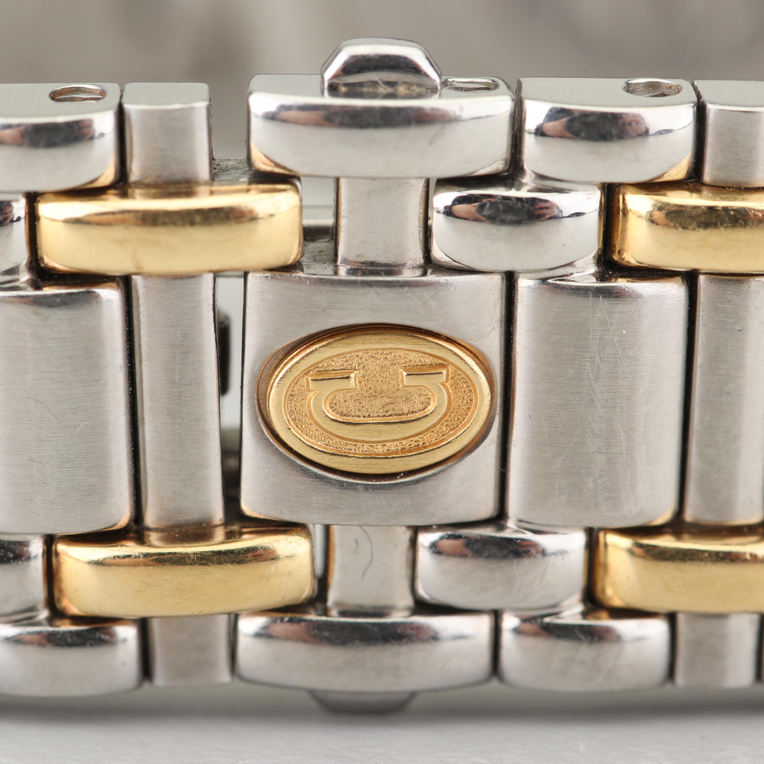 Vintage Concord Saratoga 18K Yellow Gold, Stainless Steel, and Diamond Watch