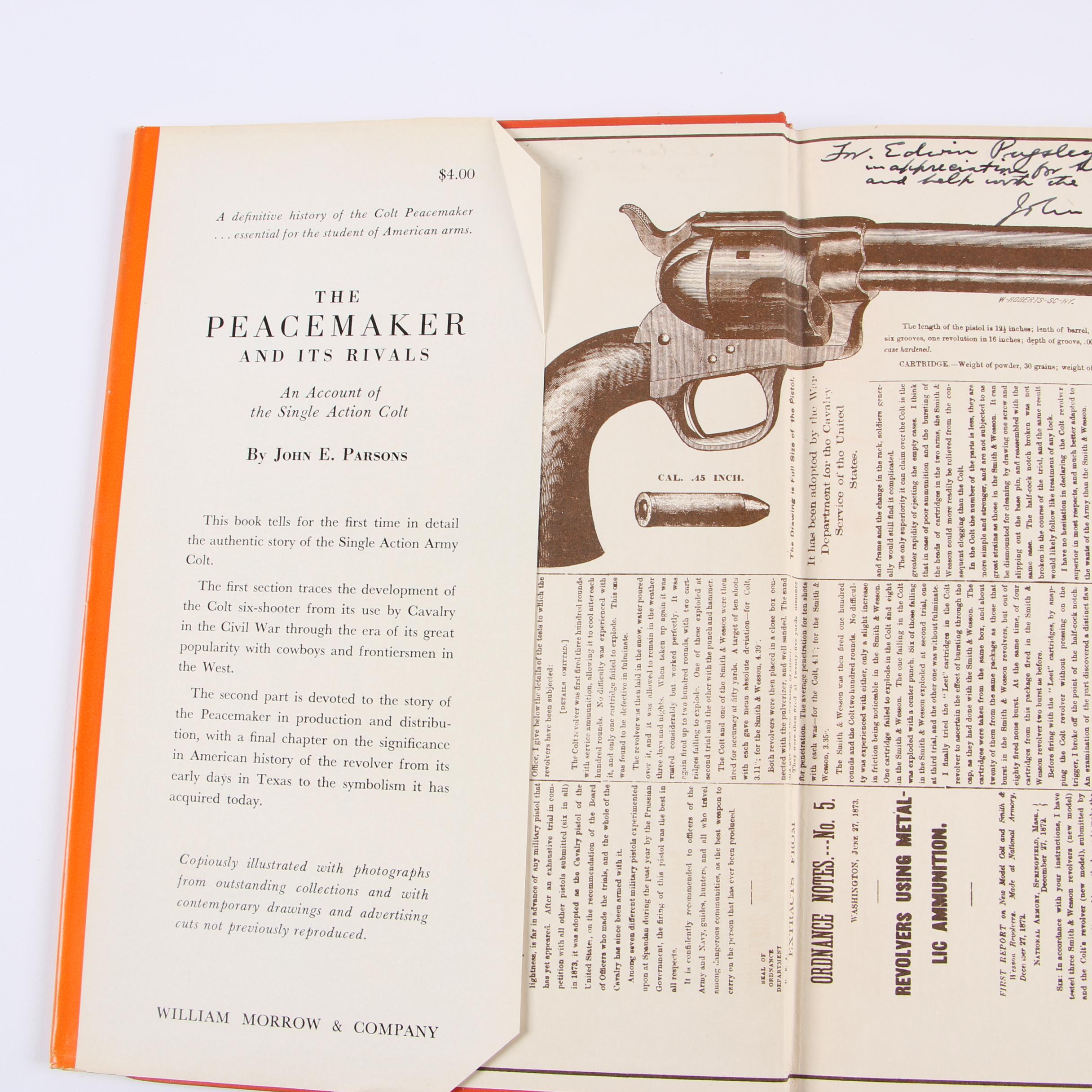 Signed "The Peacemaker and Its Rivals" by John E. Parsons, 1950