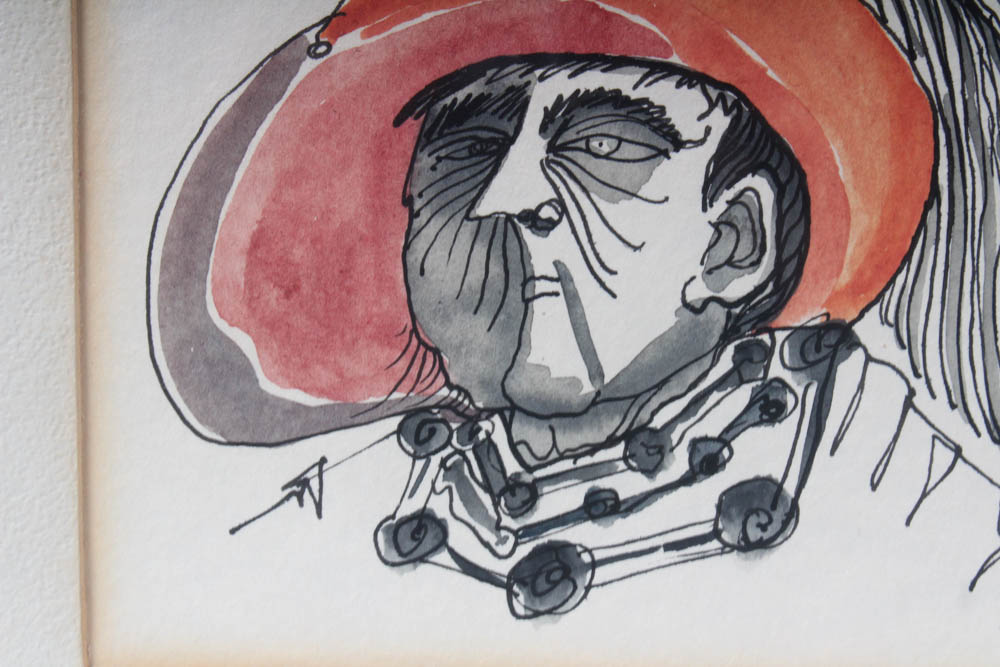 Hugh Bailey Watercolor and Ink "Fine Feathered Friend"