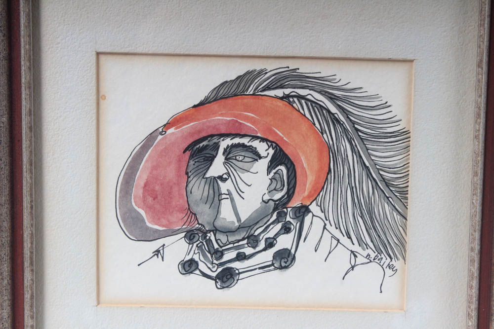 Hugh Bailey Watercolor and Ink "Fine Feathered Friend"