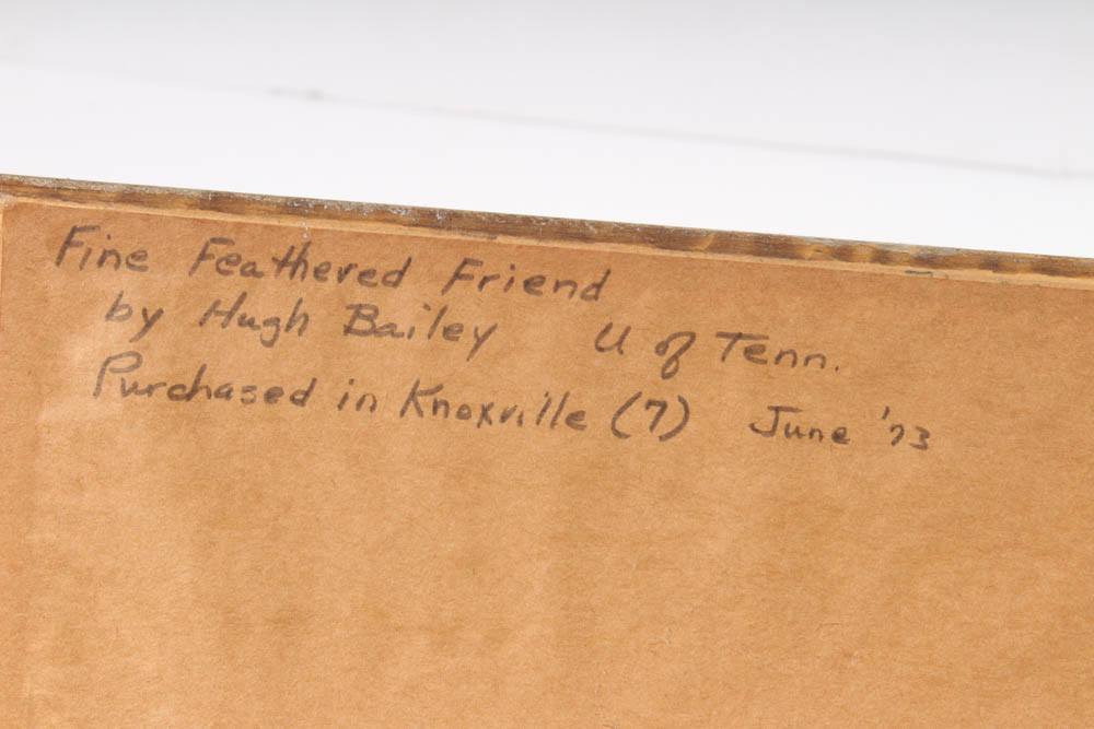 Hugh Bailey Watercolor and Ink "Fine Feathered Friend"