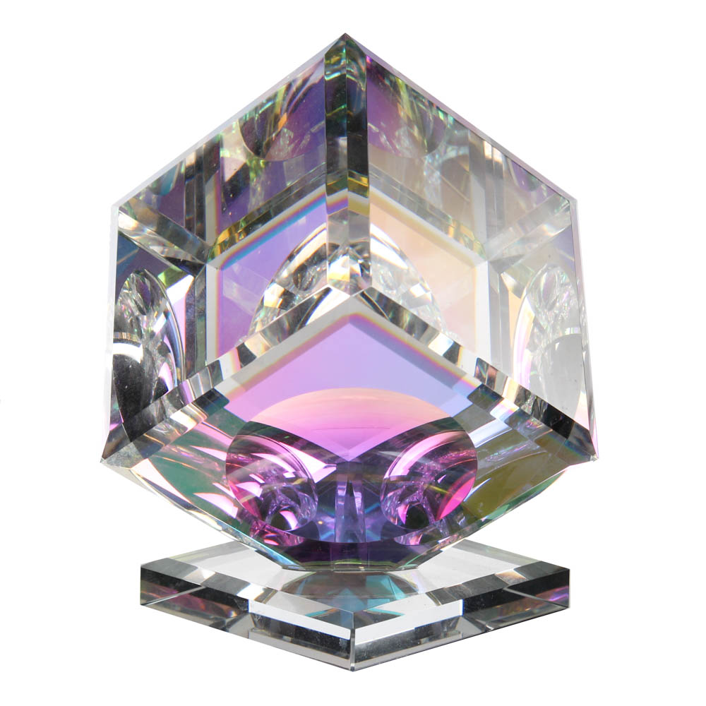 Stephen Lyons Art Glass "Millennium Cube"