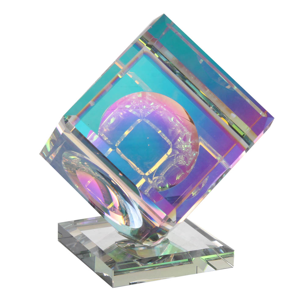 Stephen Lyons Art Glass "Millennium Cube"