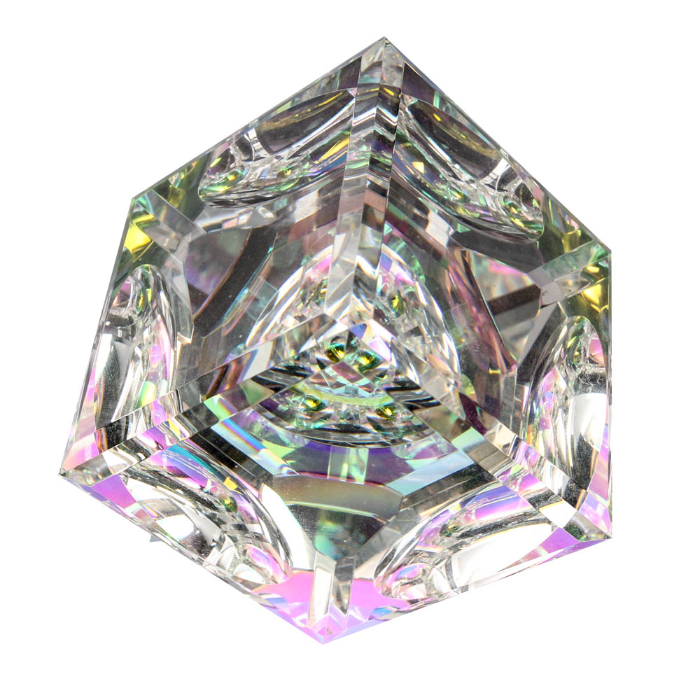 Stephen Lyons Art Glass "Millennium Cube"