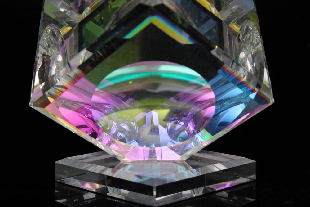 Stephen Lyons Art Glass "Millennium Cube"