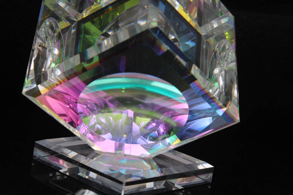 Stephen Lyons Art Glass "Millennium Cube"