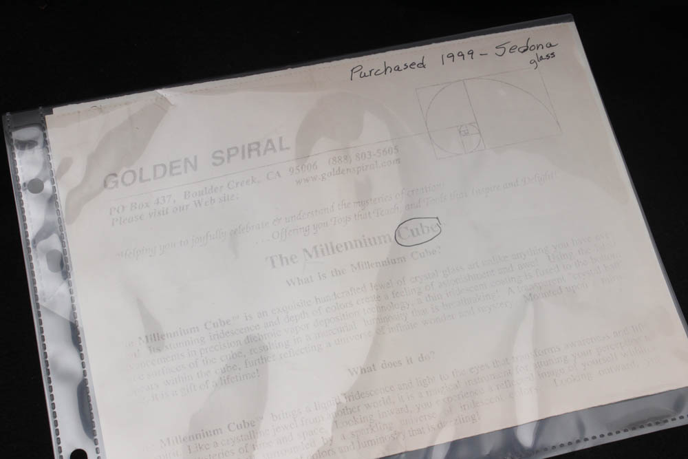 Stephen Lyons Art Glass "Millennium Cube"