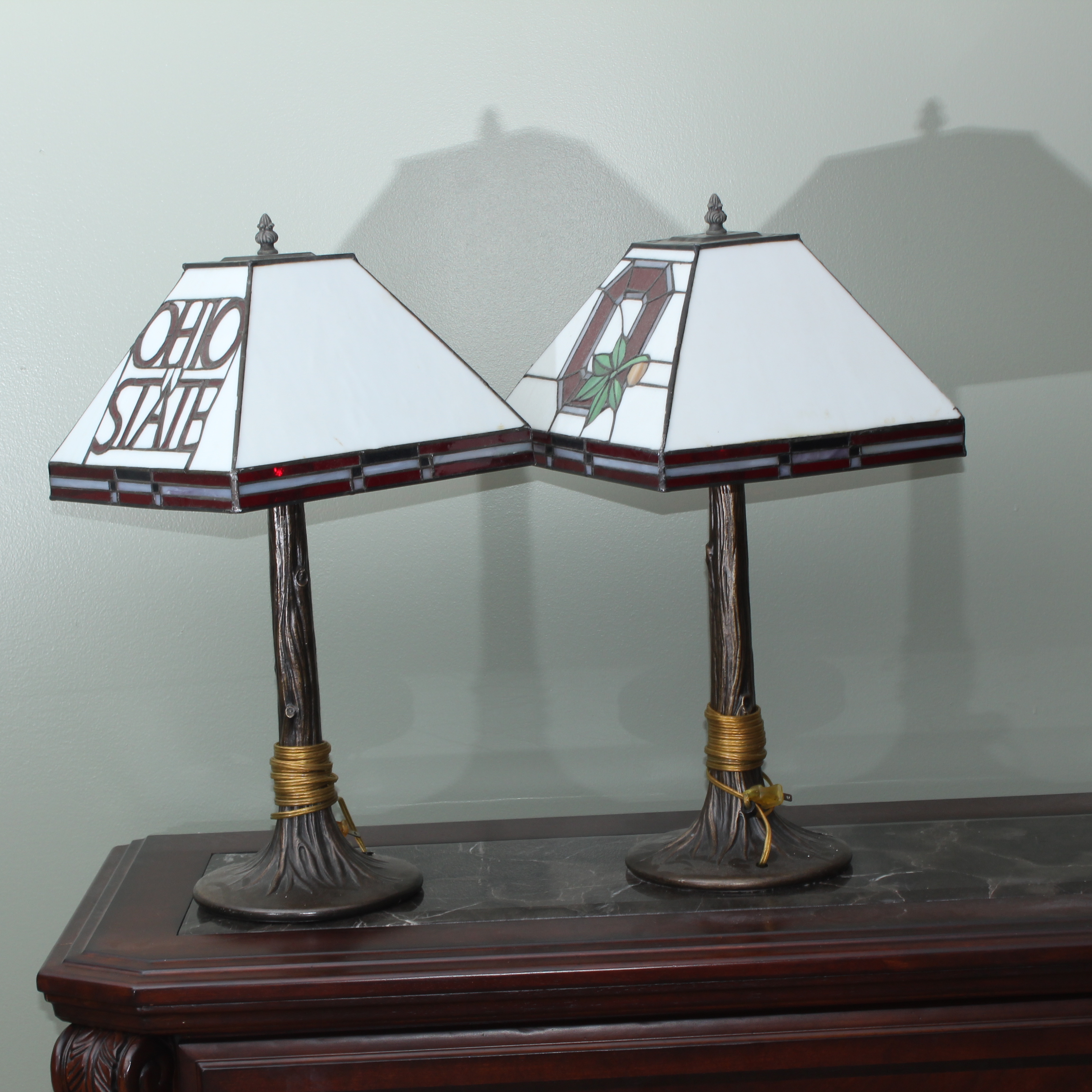 Ohio State Stained Glass Table Lamps