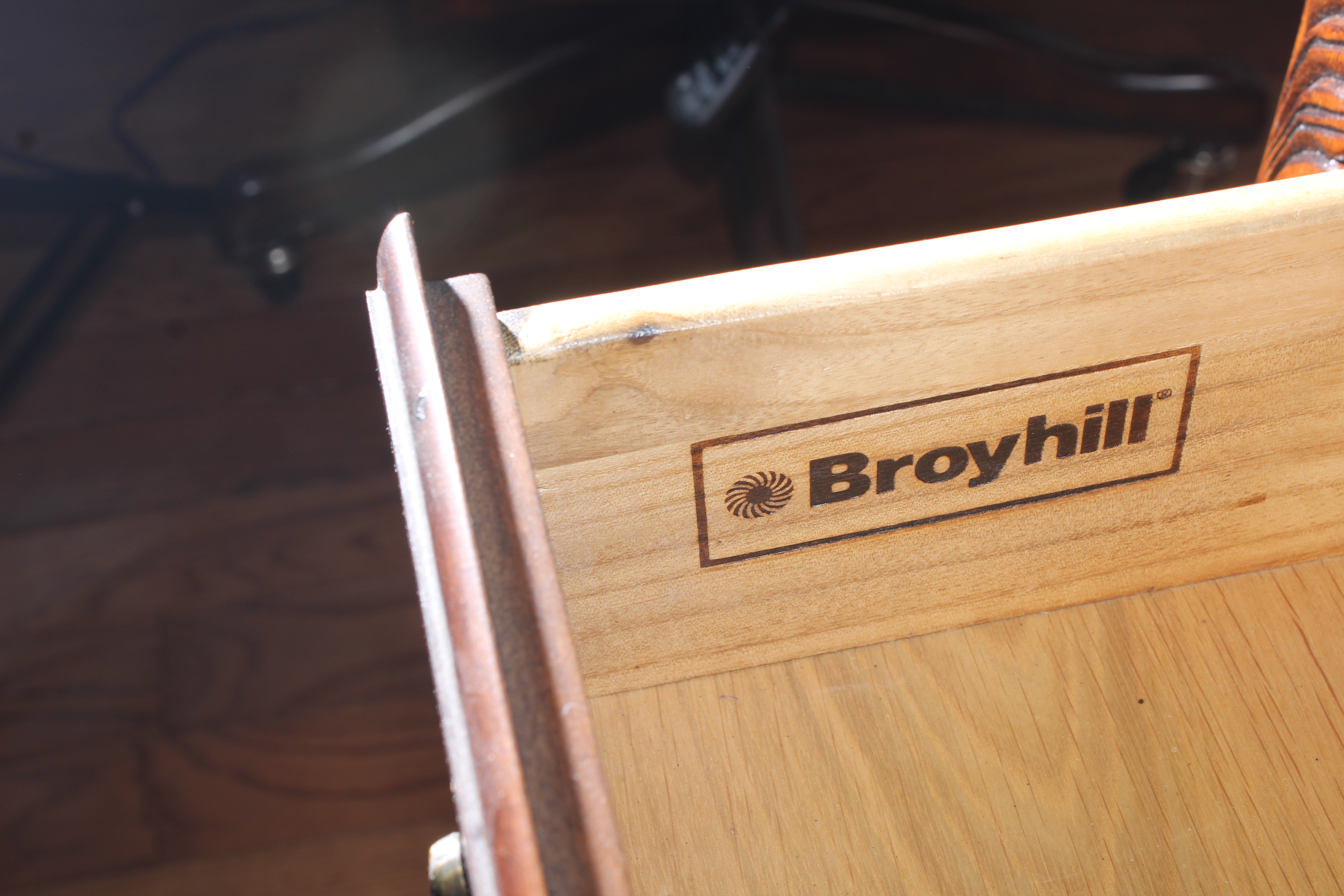 Chippendale Style Desk with Office Chair on Casters by Broyhill, 21st Century