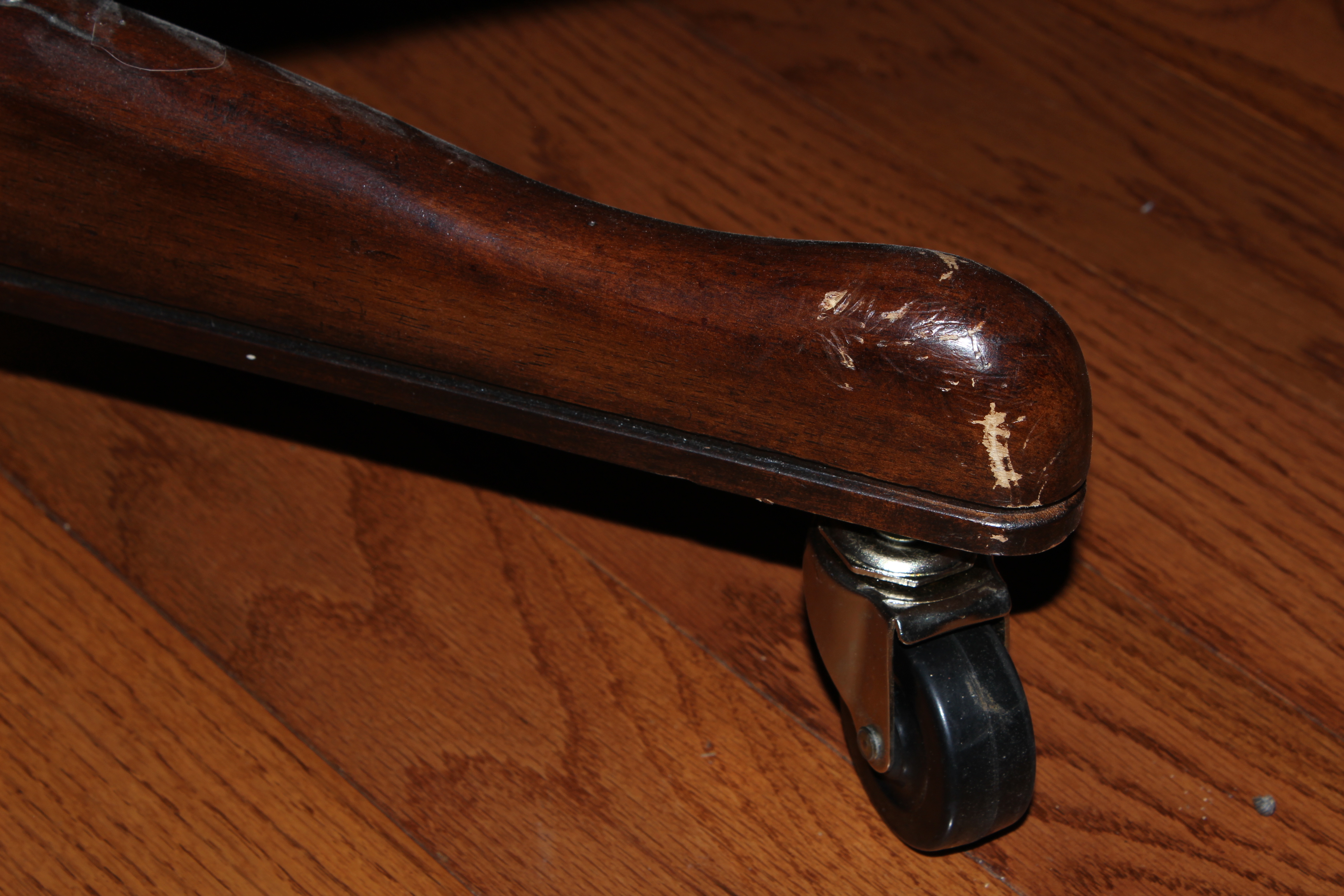 Chippendale Style Desk with Office Chair on Casters by Broyhill, 21st Century
