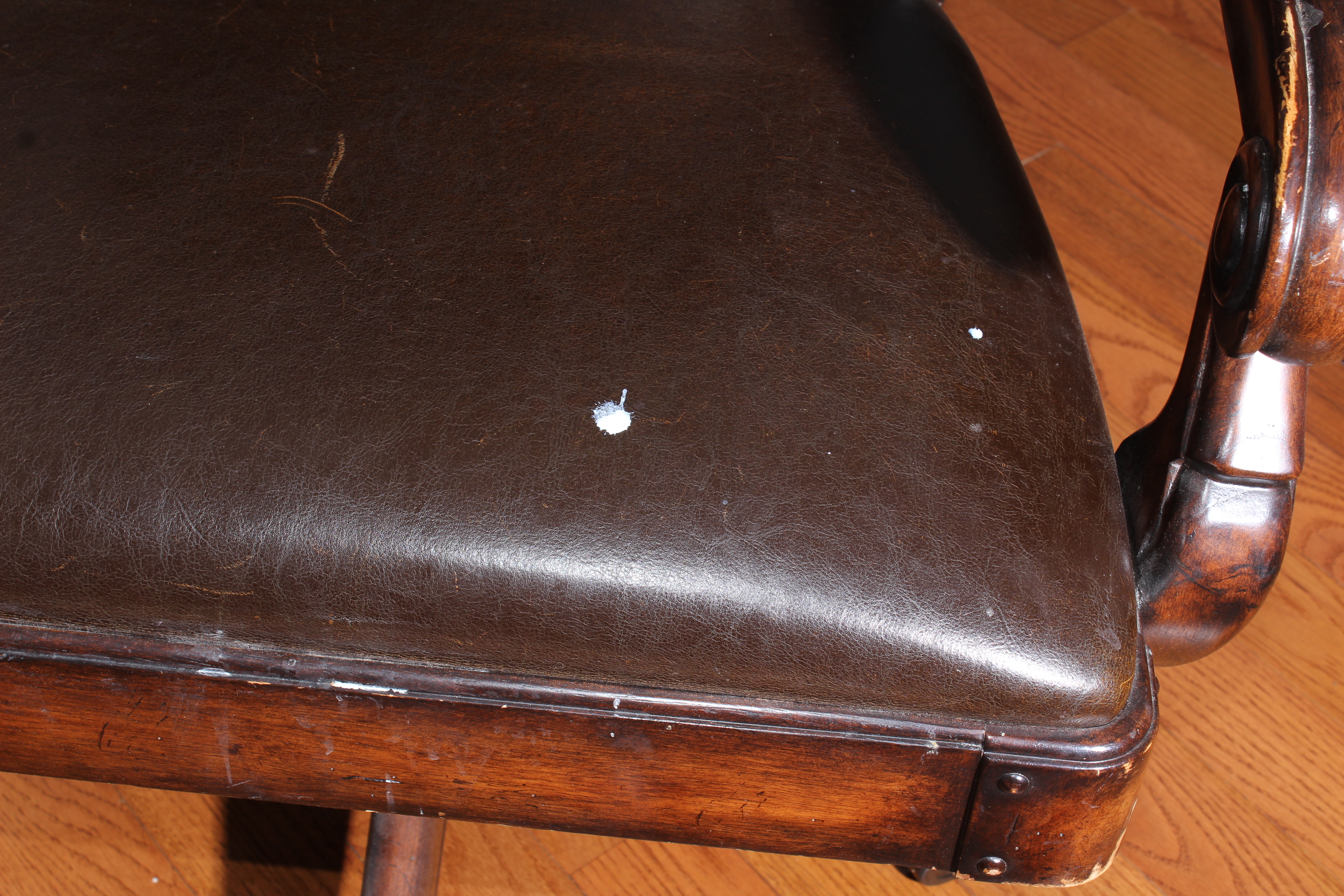 Chippendale Style Desk with Office Chair on Casters by Broyhill, 21st Century