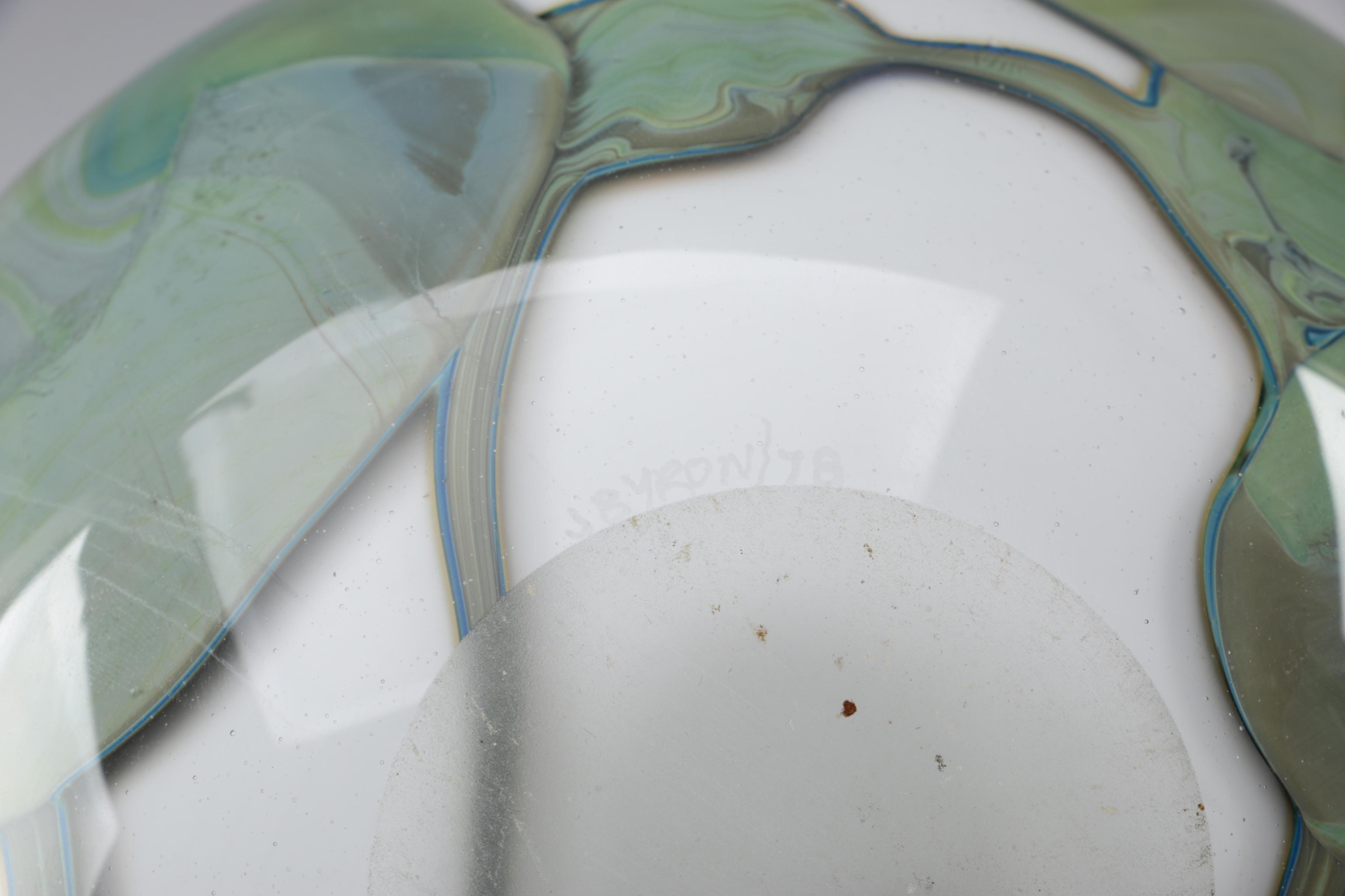 John Byron Art Glass Vase, 1978