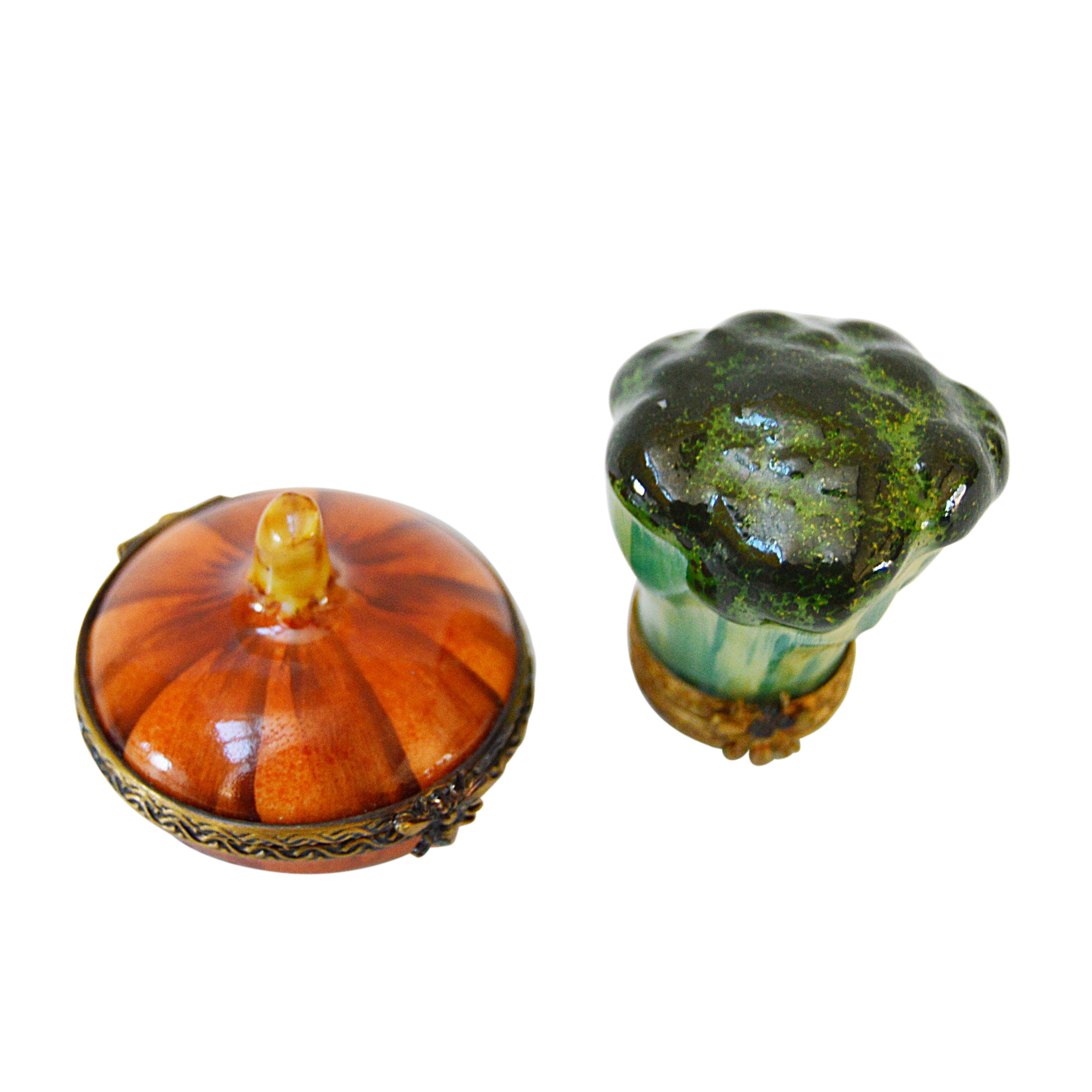 Limoges Peint Main Porcelain Trinket Boxes