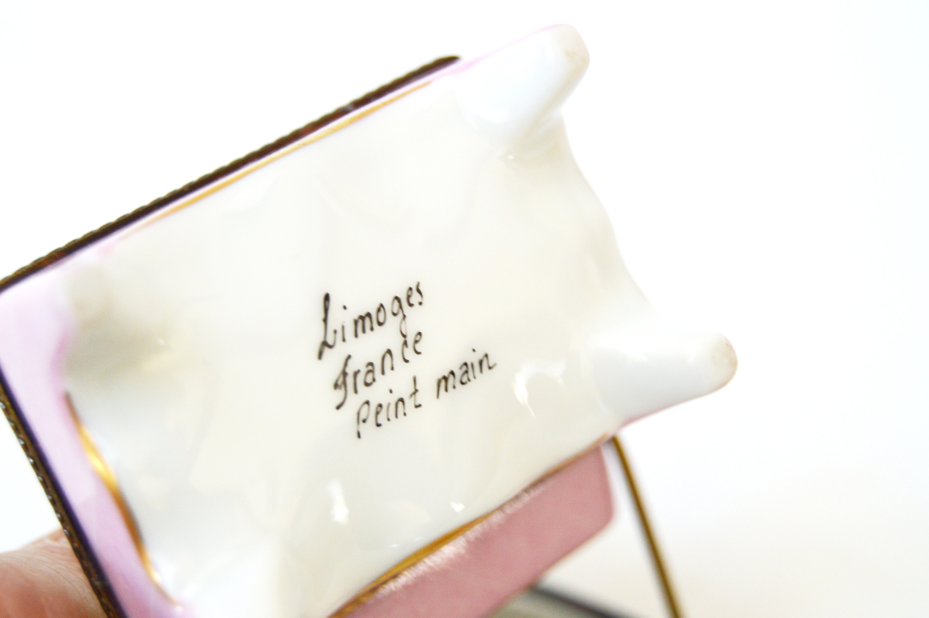 Limoges Peint Main Porcelain Trinket Boxes