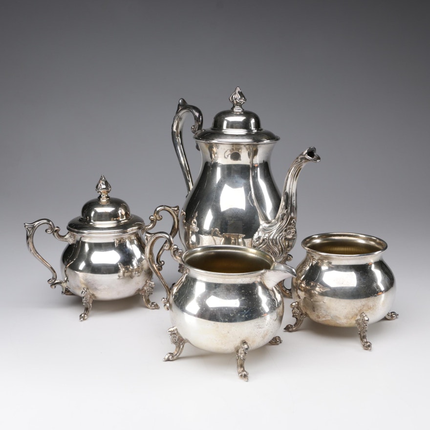 Sheridan Silver Co. Silver Plate on Copper Coffee Set, 1946 - 1973