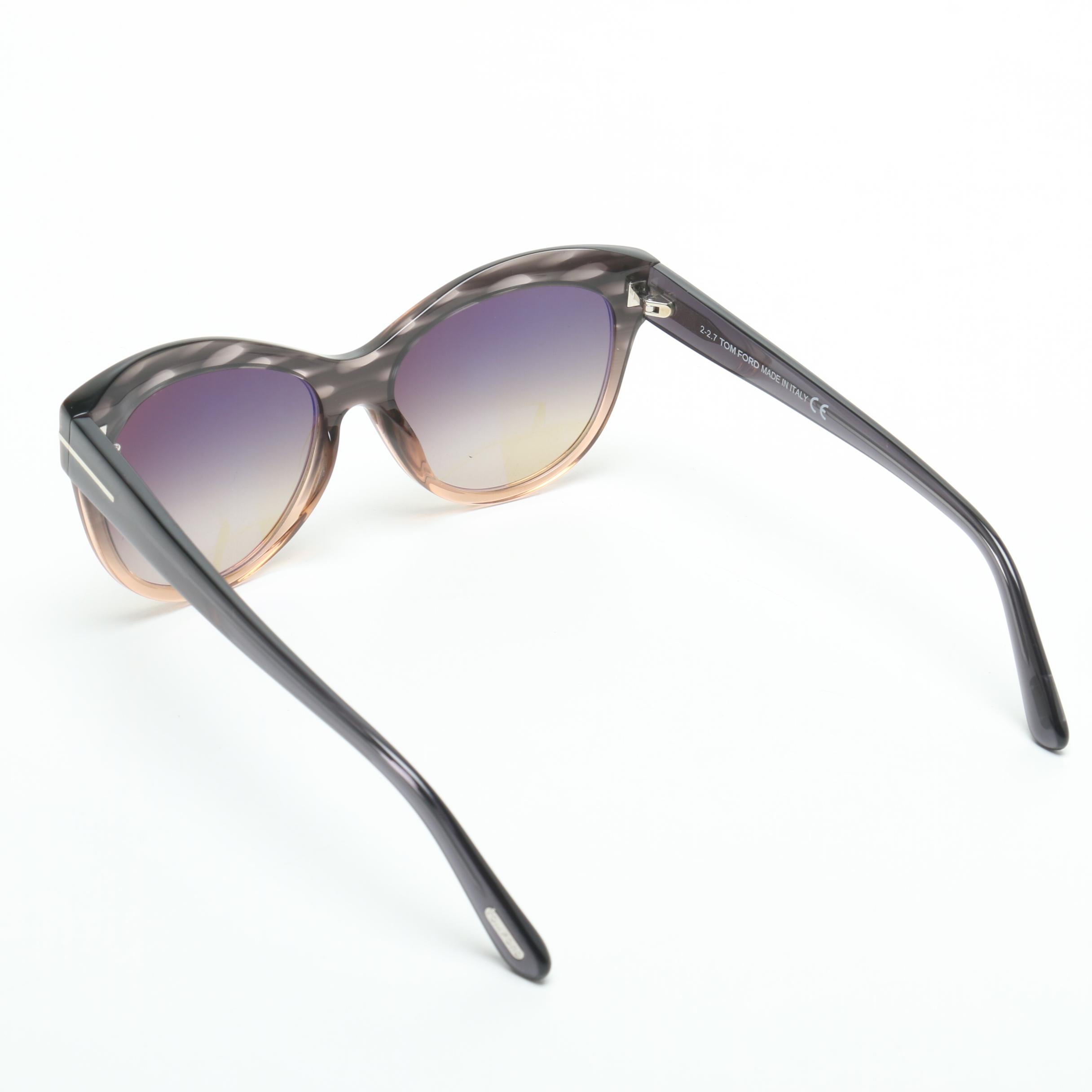 Tom Ford Lily Cat Eye TF430 Sunglasses with Case, Made in Italy