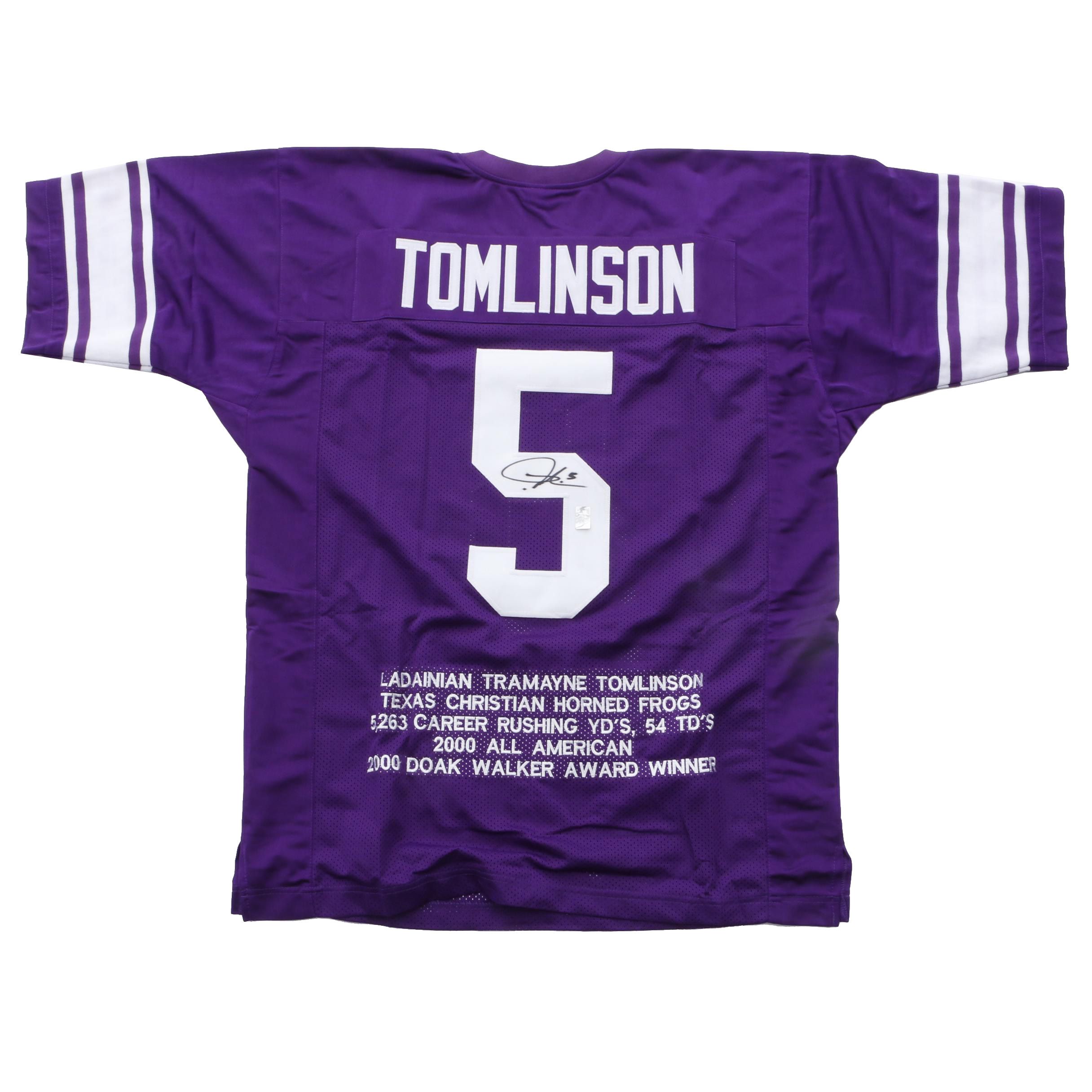 LaDainian Tomlinson Signed TCU Jersey  COA