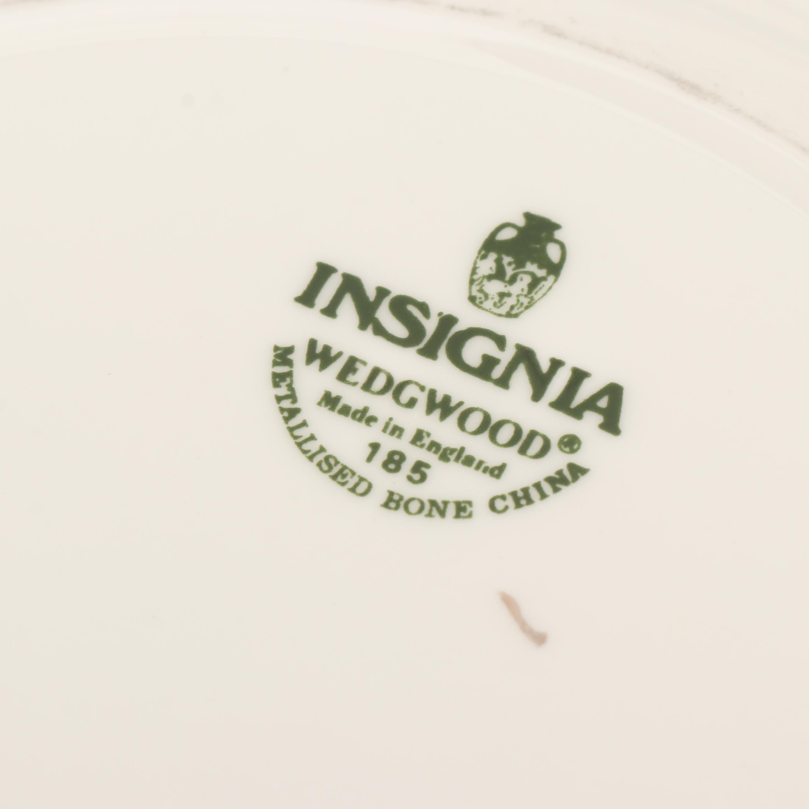 Wedgwood "Insignia" Metallised Bone China Salad Plates