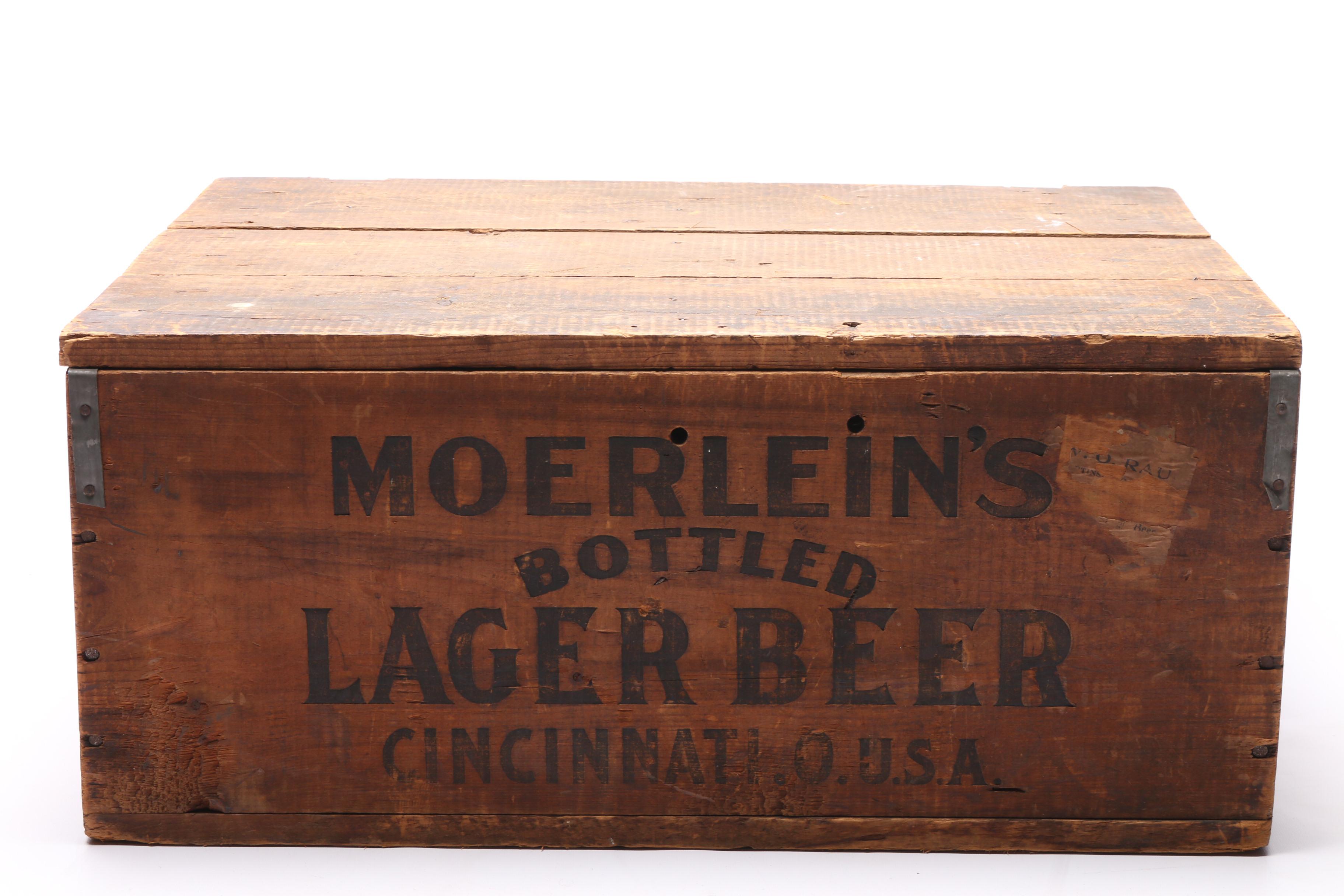 Pre-Prohibition Moerlein's Cincinnati Lager Beer 48 Bottle Crate