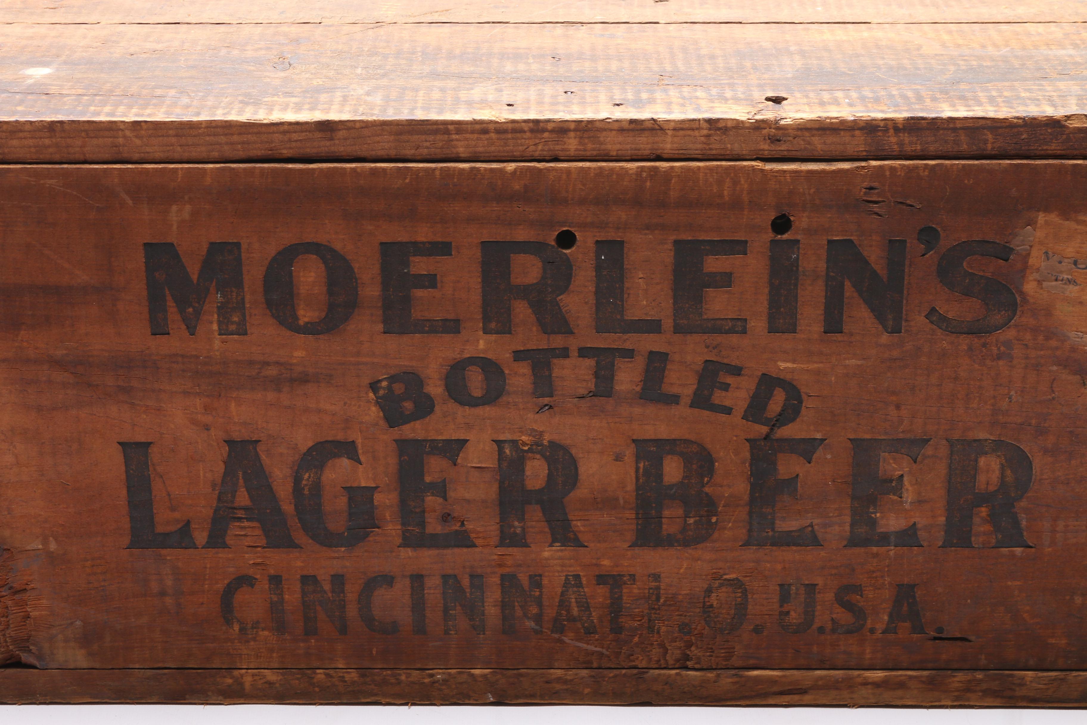 Pre-Prohibition Moerlein's Cincinnati Lager Beer 48 Bottle Crate