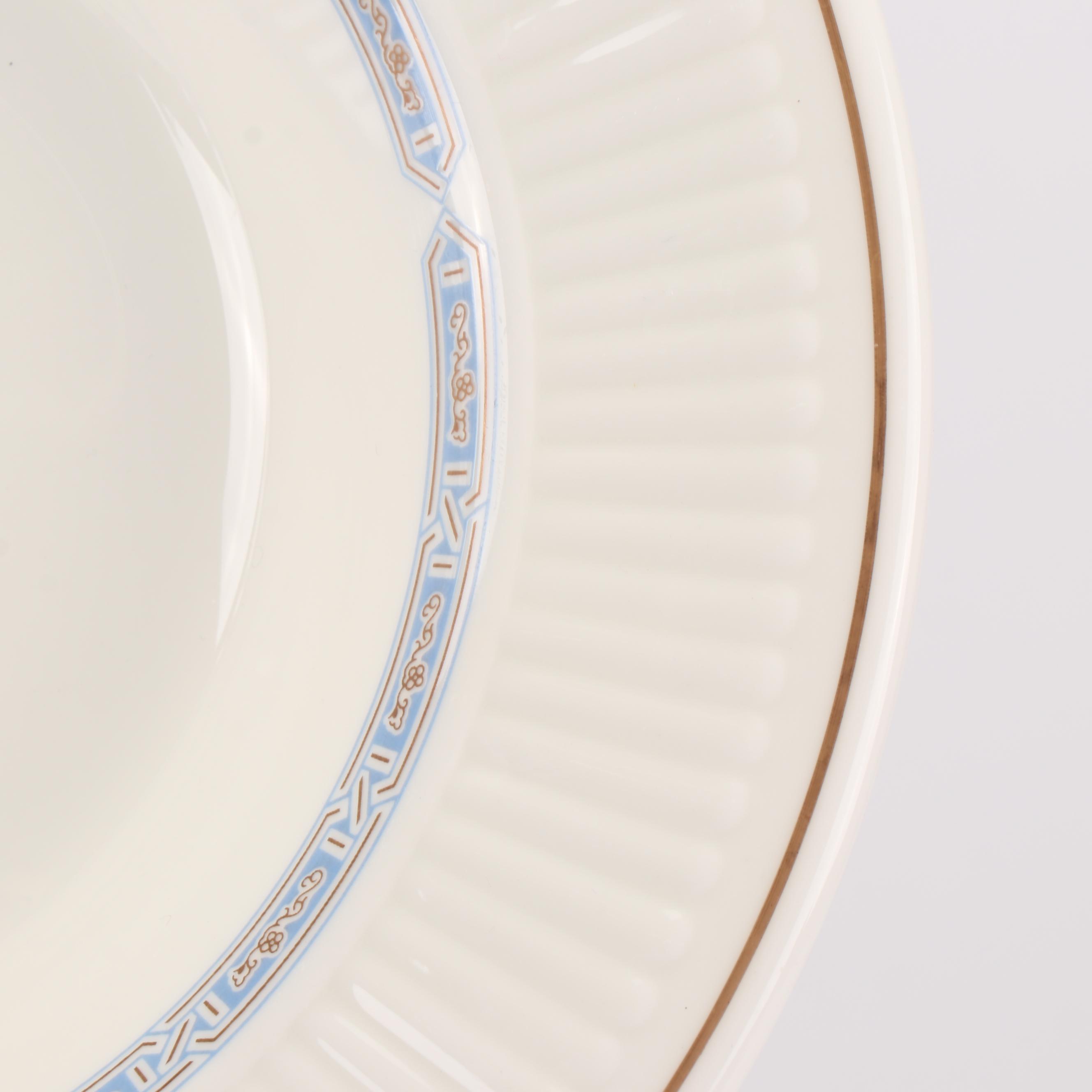 Wedgwood "Insignia" Eighty-Piece Metallised Bone China Soup Bowl Set