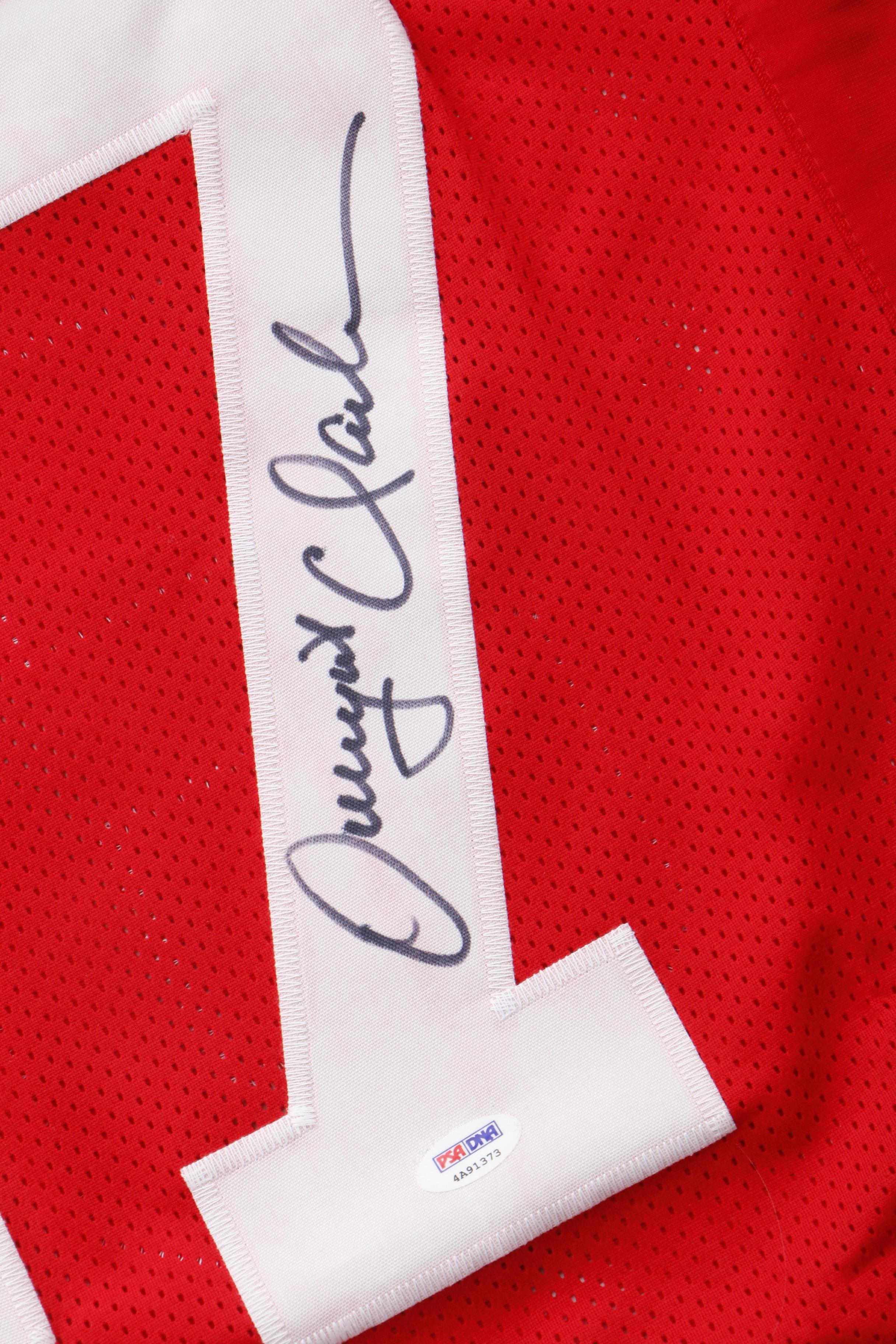 Dwight Clark Signed "Statistics" 49ers Jersey  COA