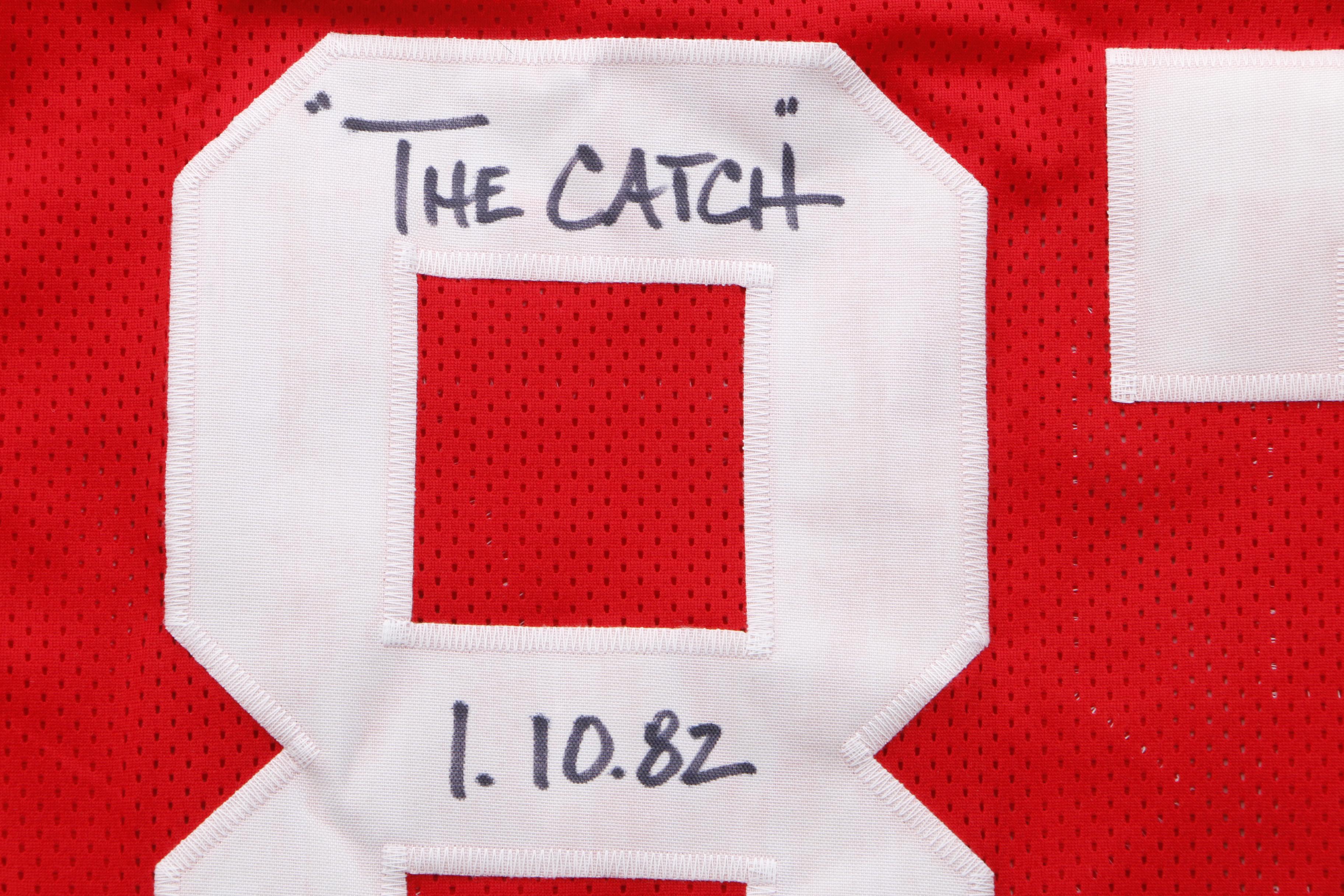 Dwight Clark Signed "Statistics" 49ers Jersey  COA