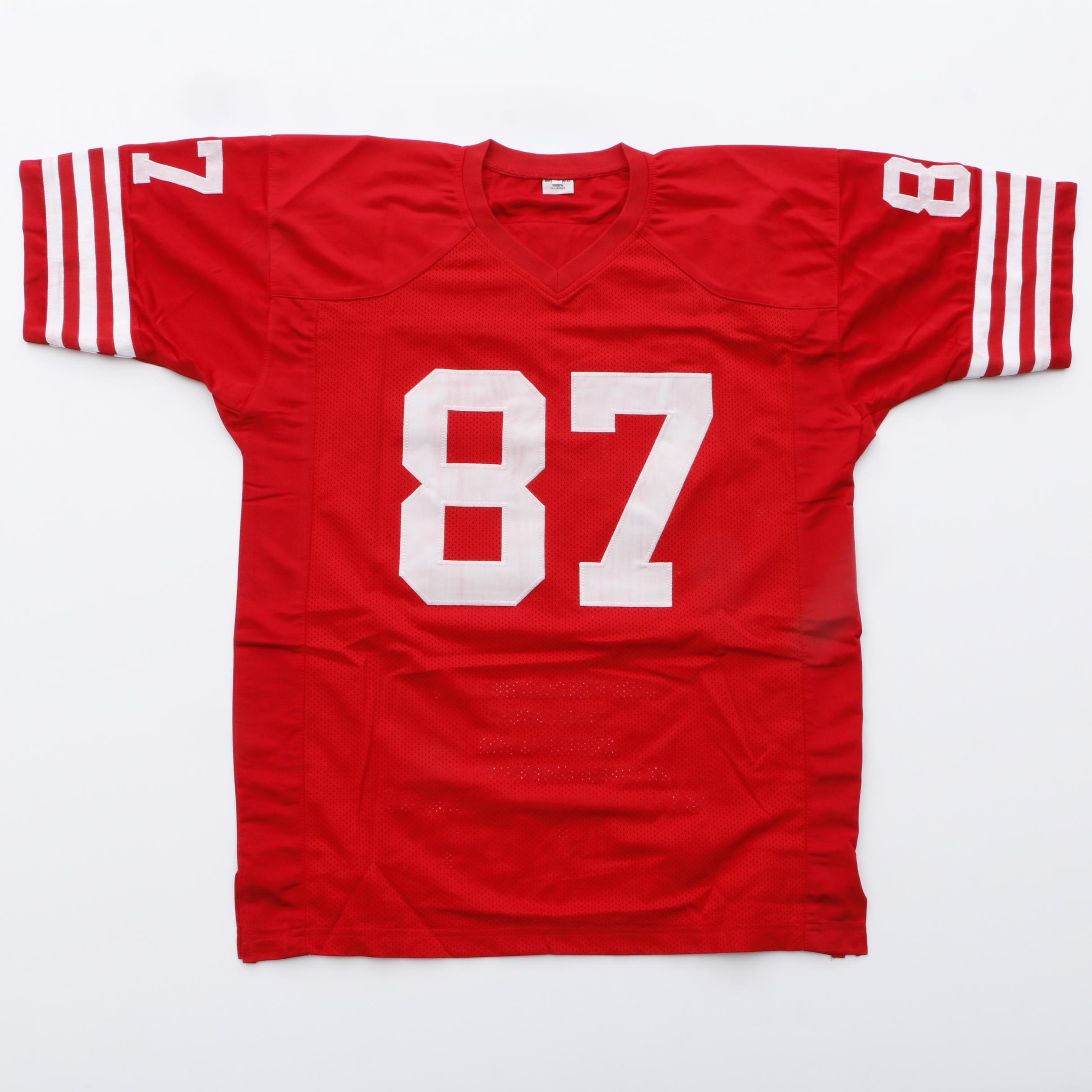 Dwight Clark Signed "Statistics" 49ers Jersey  COA