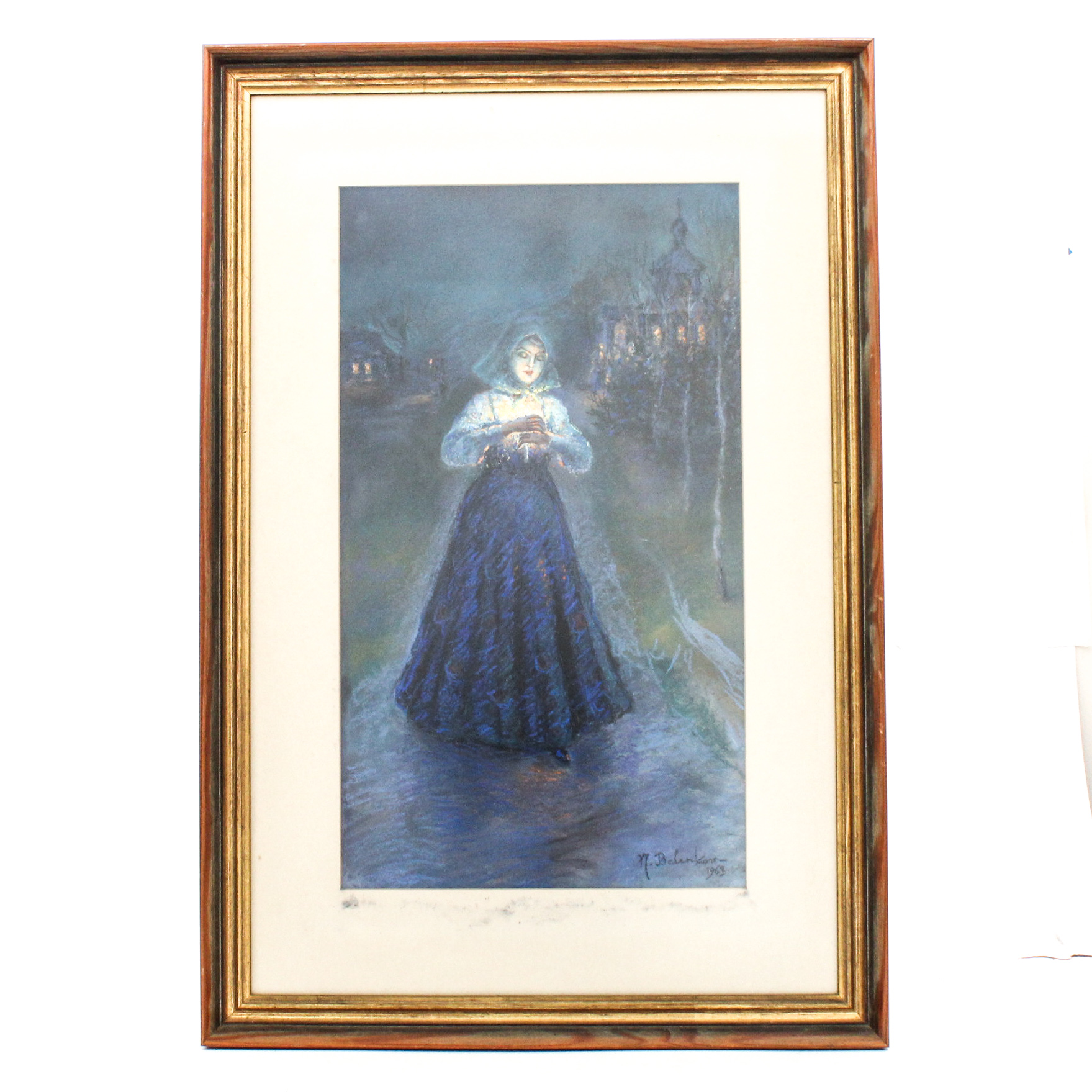 N. Belenkow 1963 Pastel Drawing