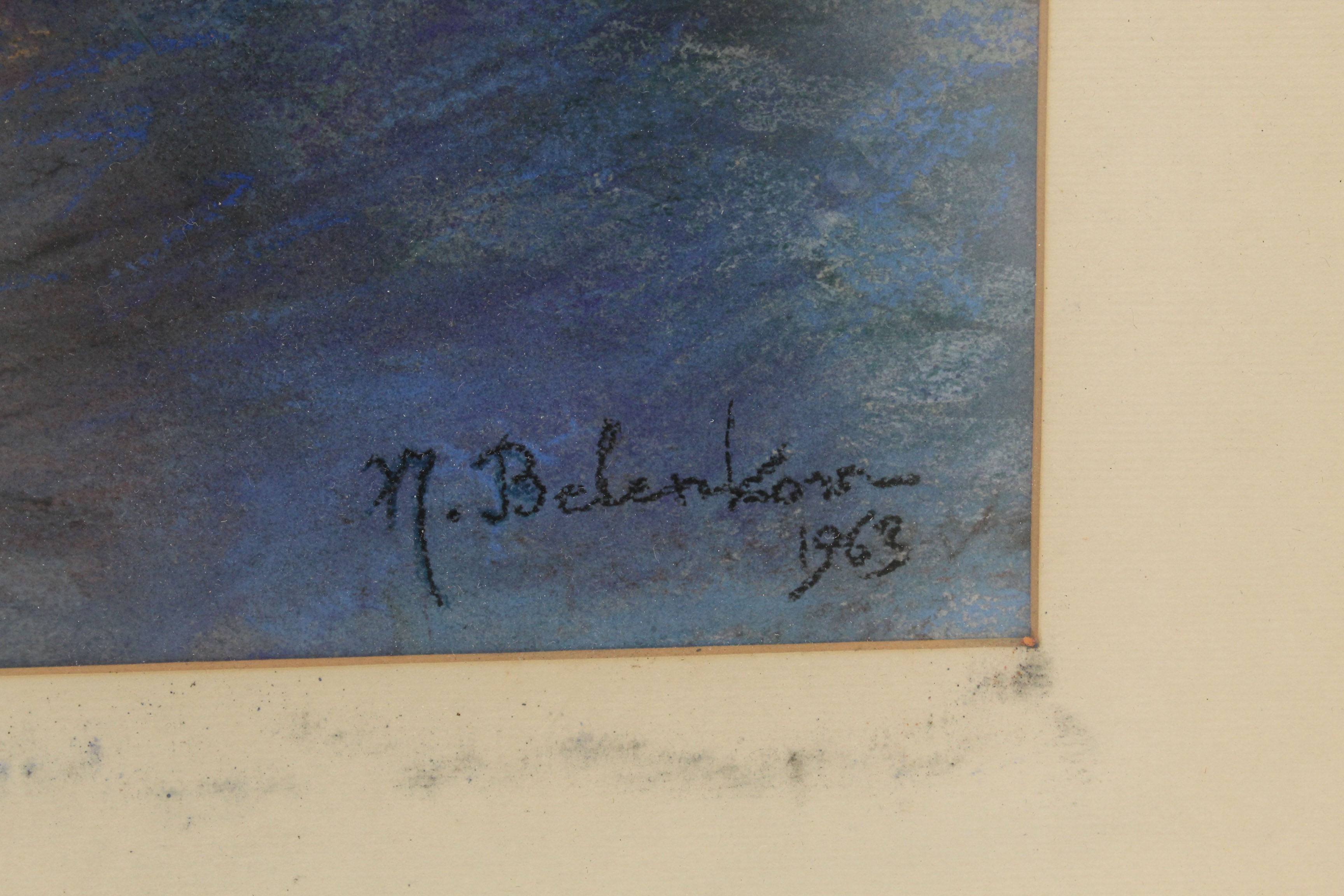 N. Belenkow 1963 Pastel Drawing