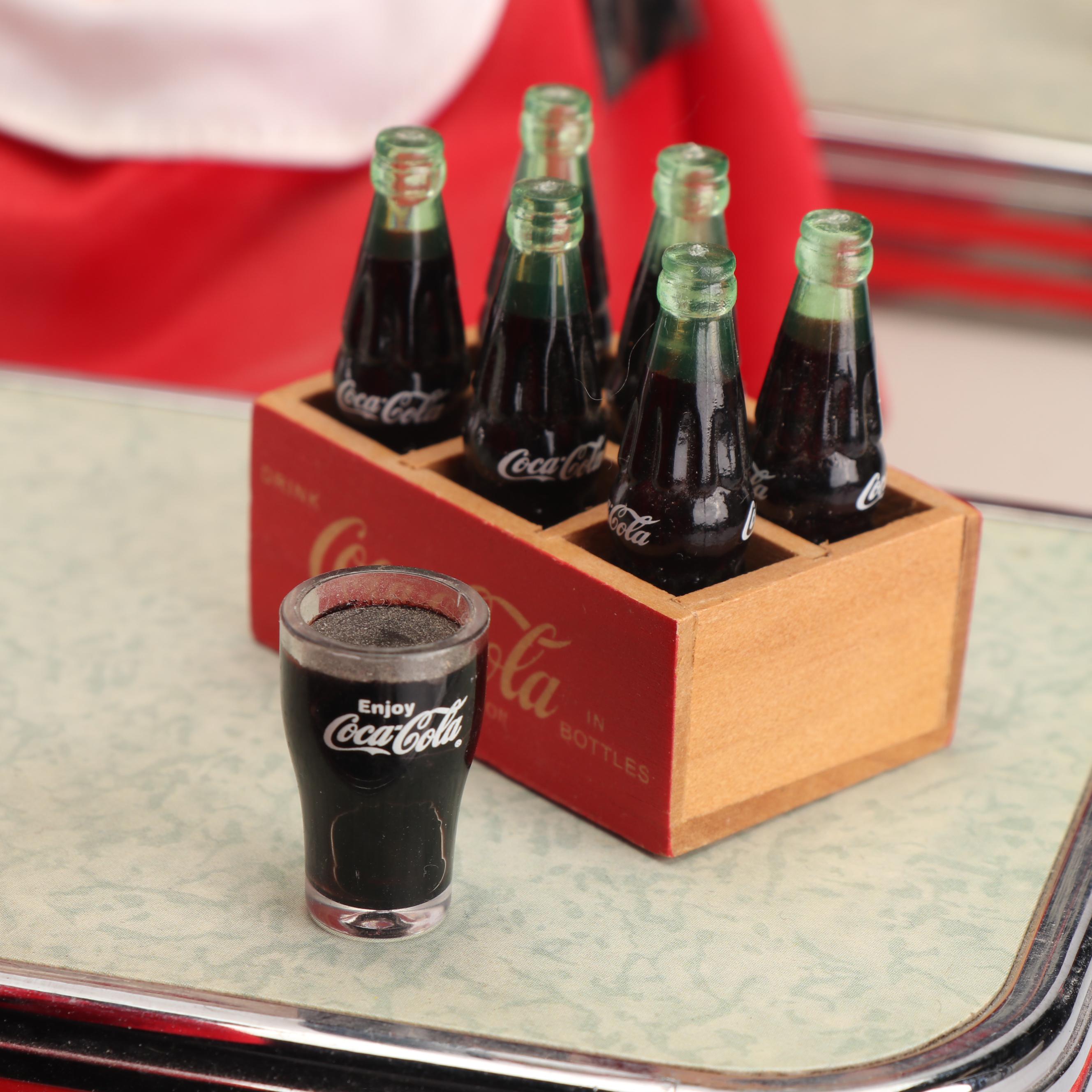 Mattel Coca-Cola Edition Barbie and Ken Dolls with Diner scene and Accessories