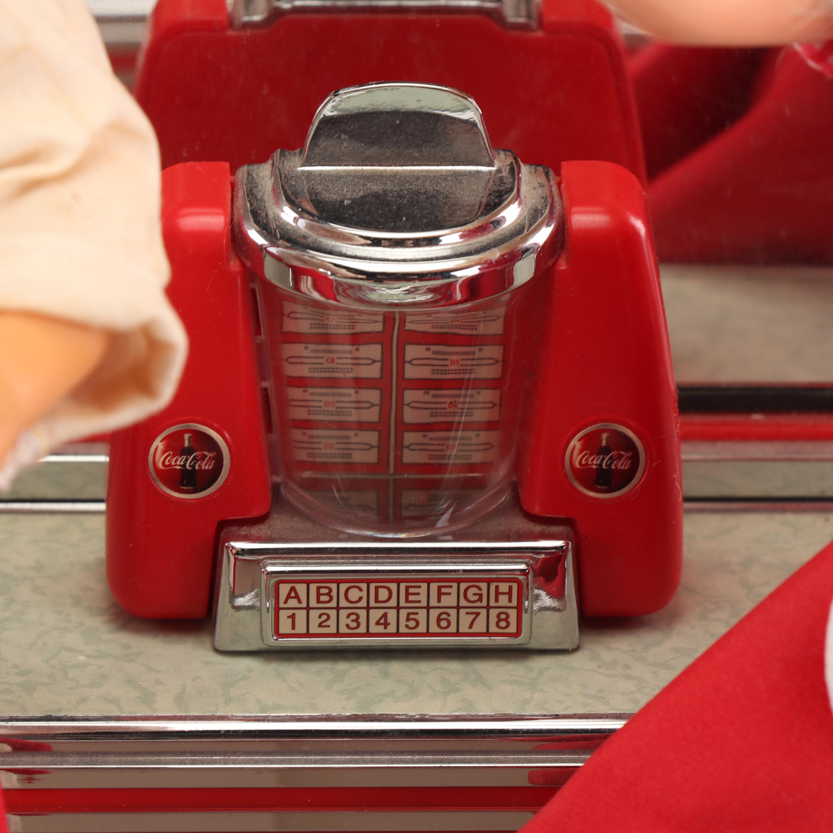 Mattel Coca-Cola Edition Barbie and Ken Dolls with Diner scene and Accessories