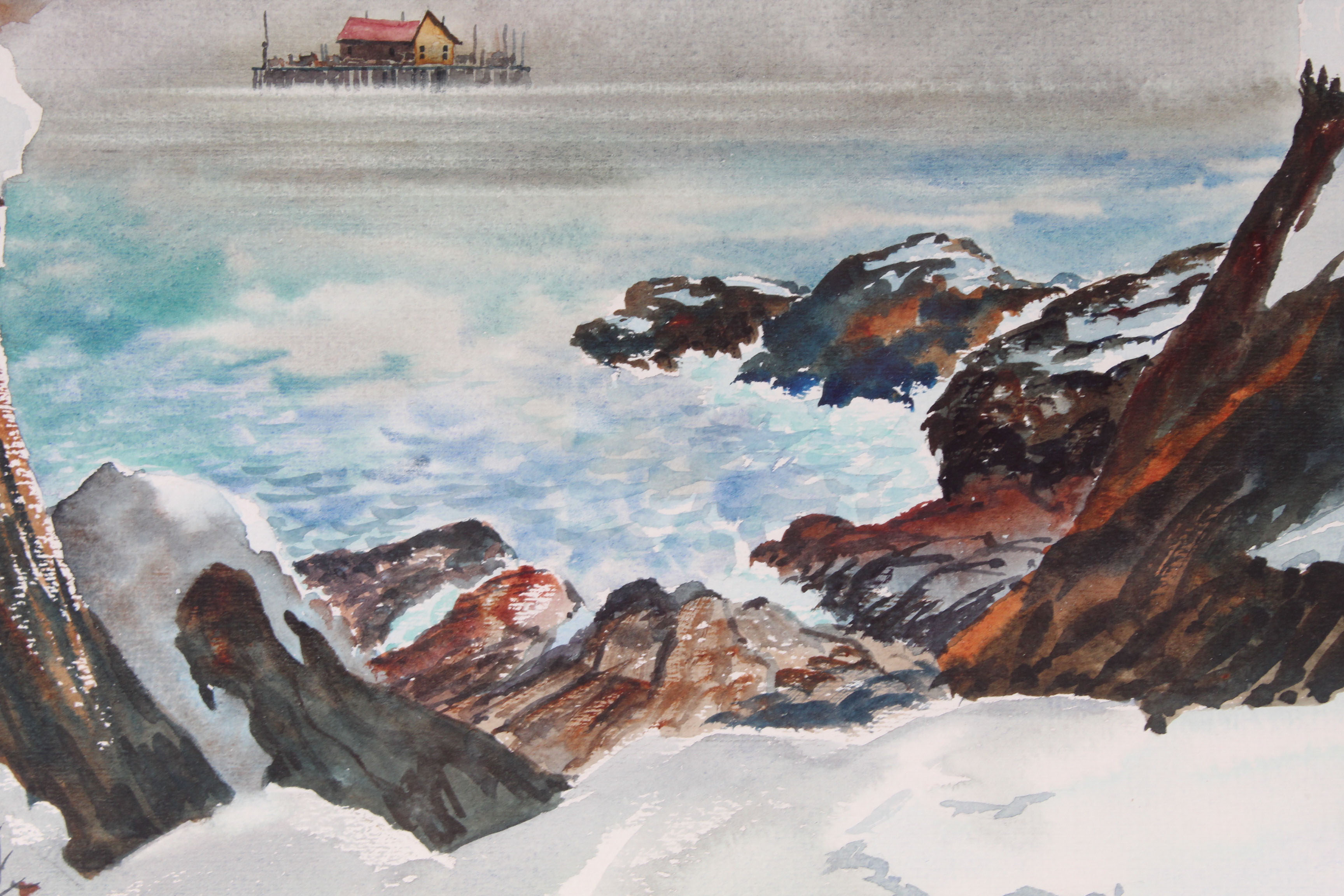 Mark Wheeler Winter Landscape Watercolor Painting