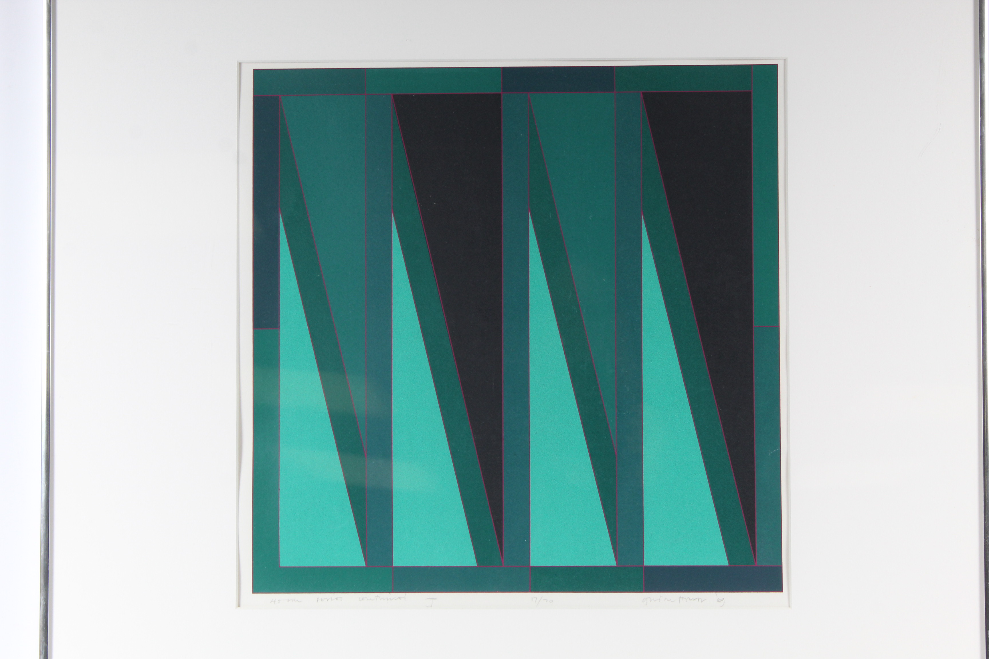 Gordon House 1969 Serigraph "40 cm Series Continued J"
