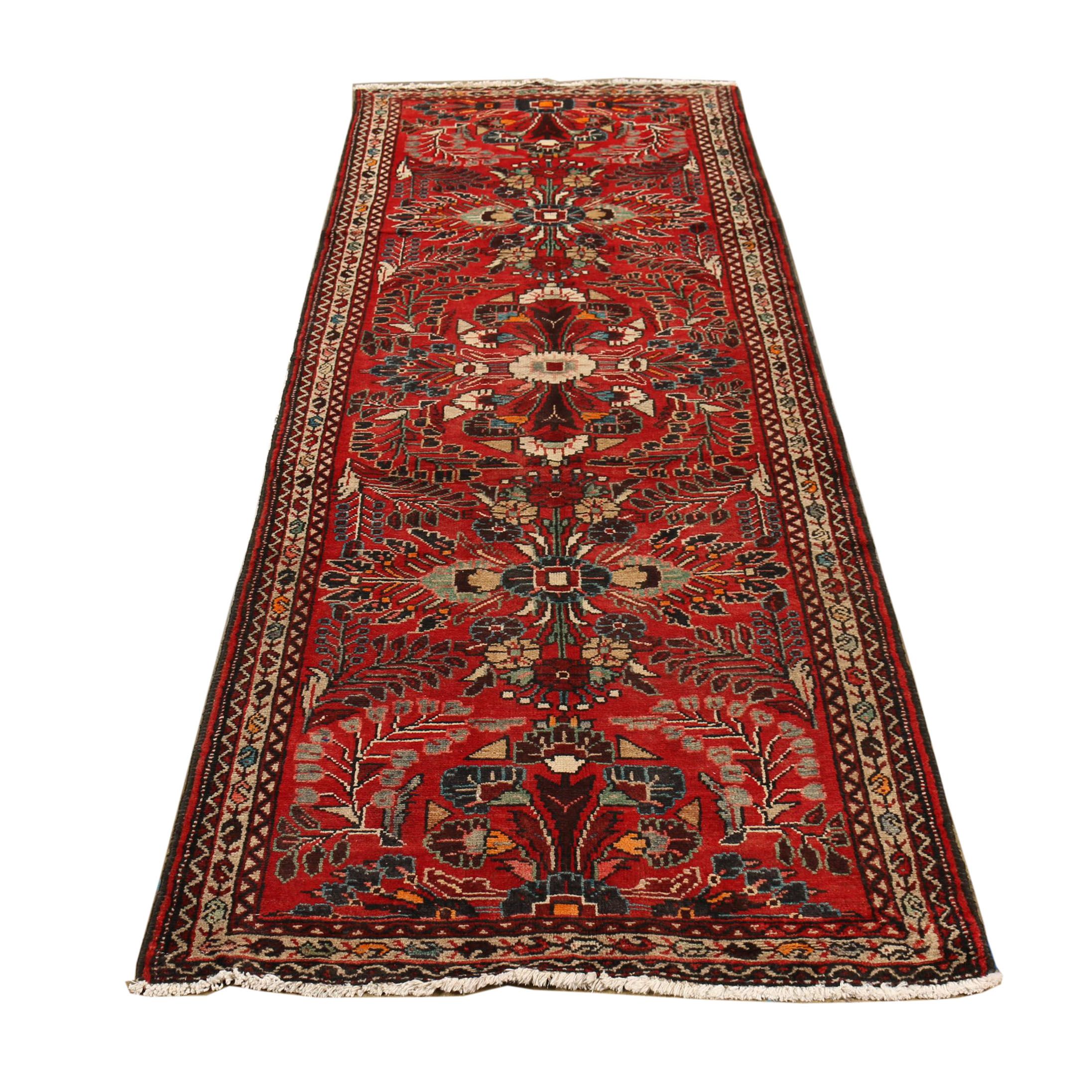 Hand-Knotted Persian Mehriban Wool Runner