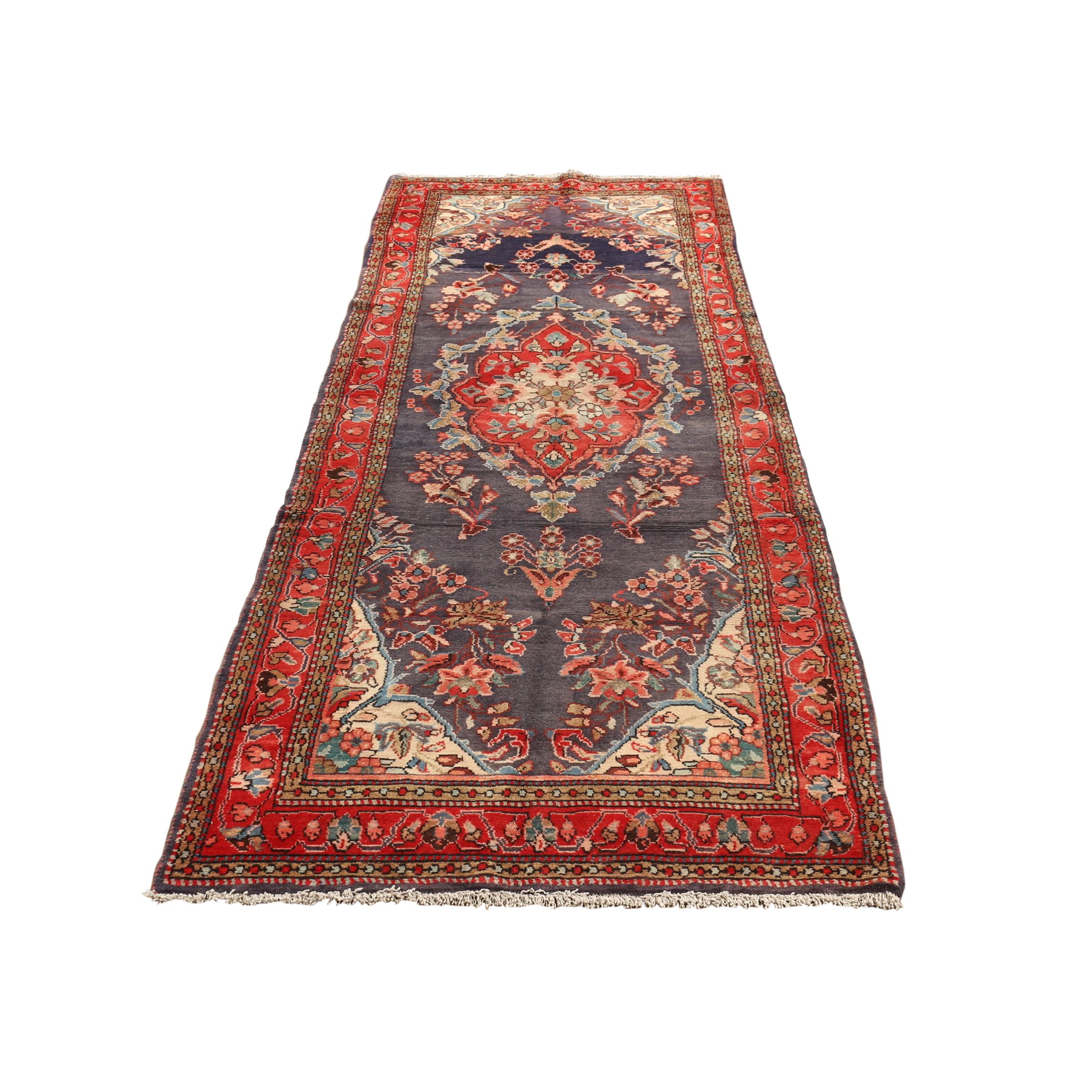 Hand-Knotted Persian Wool Carpet Runner