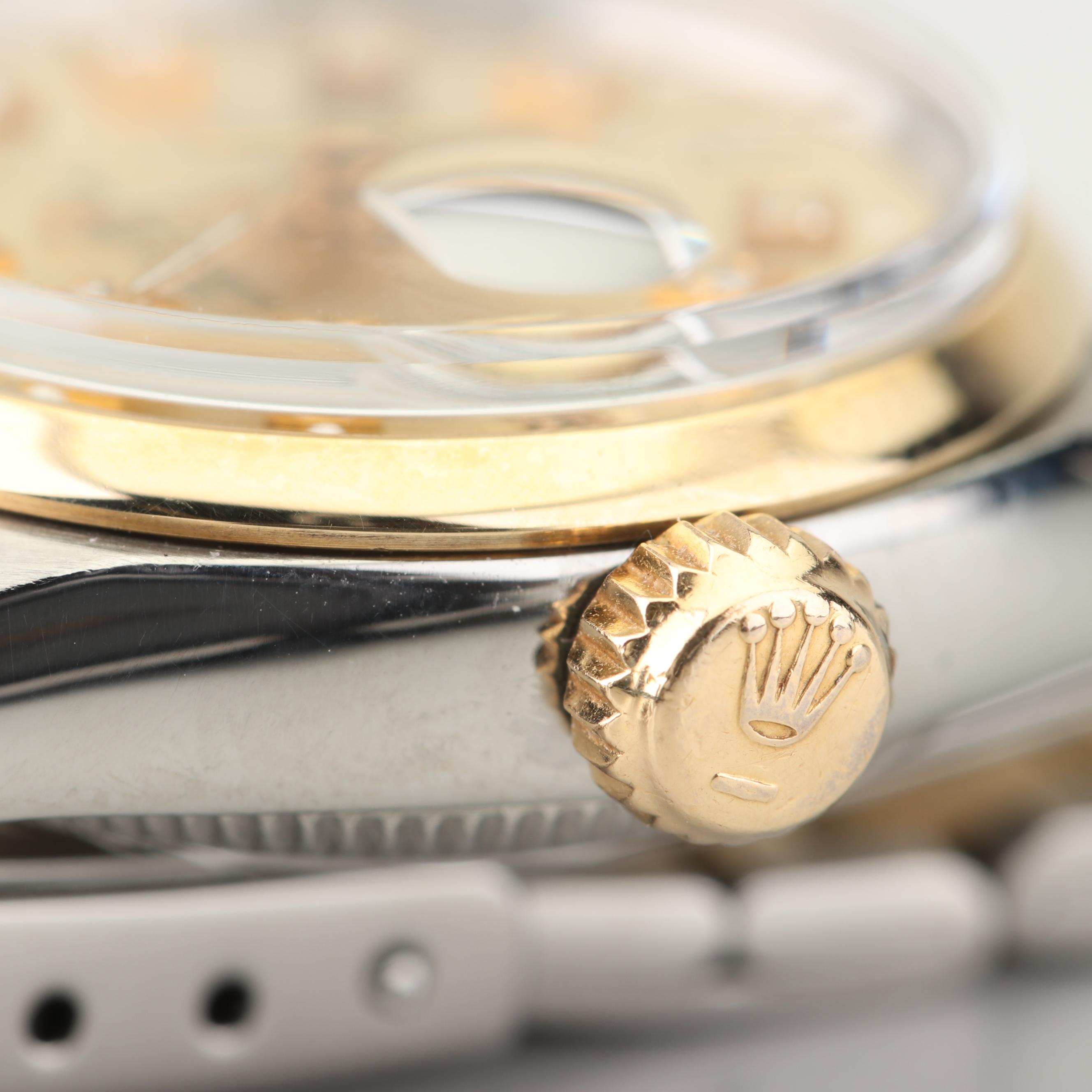 Rolex Datejust 18K Yellow Gold, Stainless Steel, and Diamond Watch