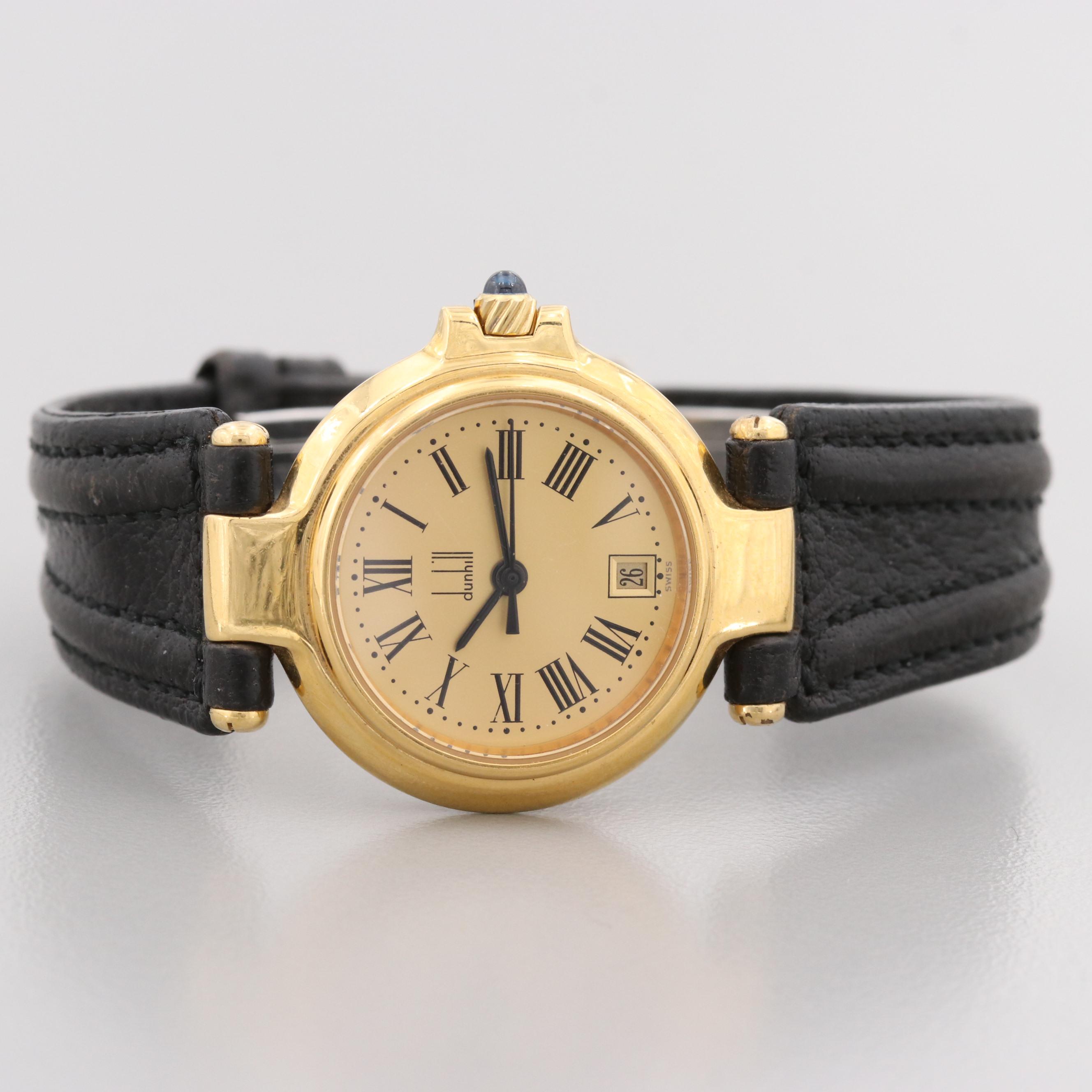 Dunhill Millennium Stainless Steel Quartz Watch with Synthetic Spinel Crown