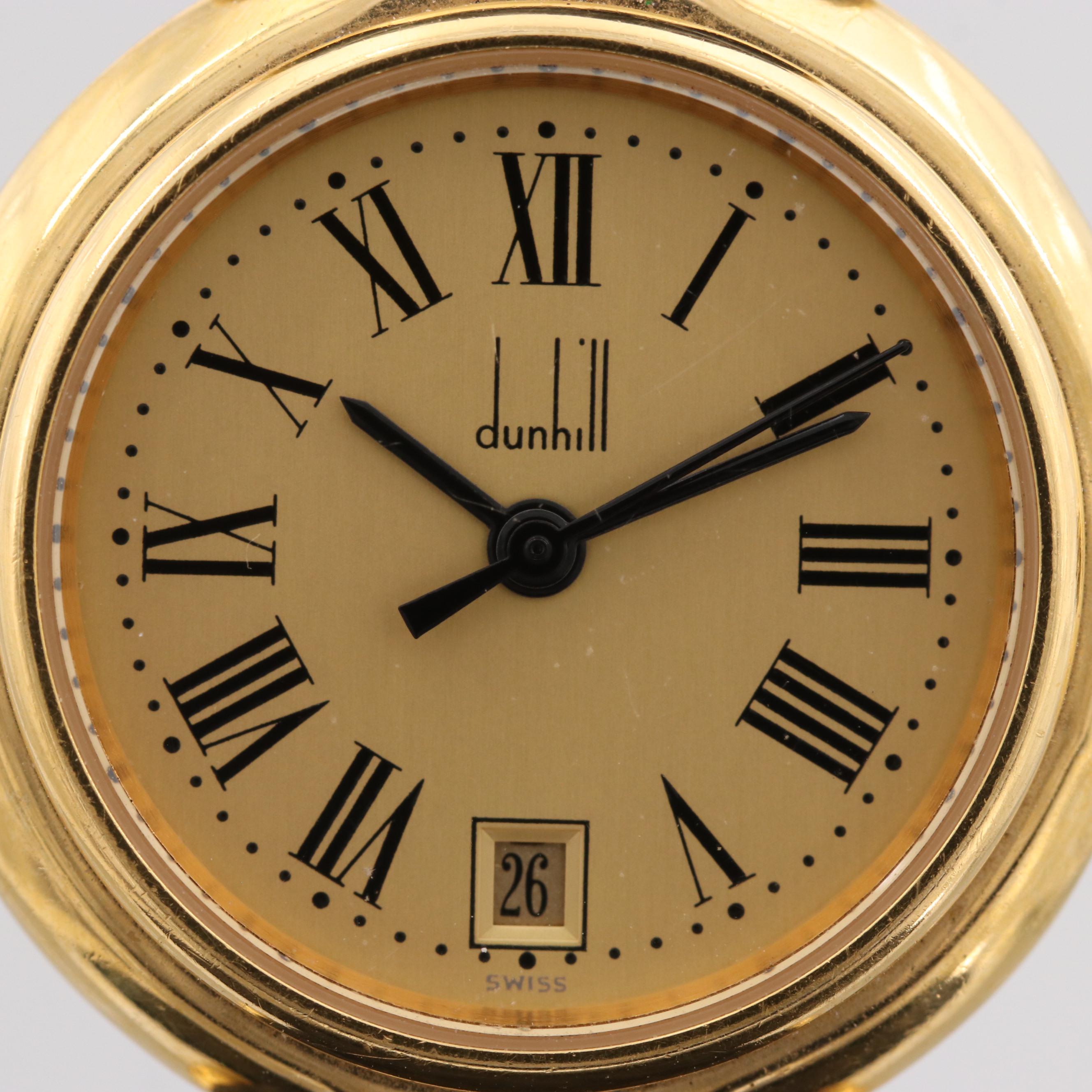 Dunhill Millennium Stainless Steel Quartz Watch with Synthetic Spinel Crown