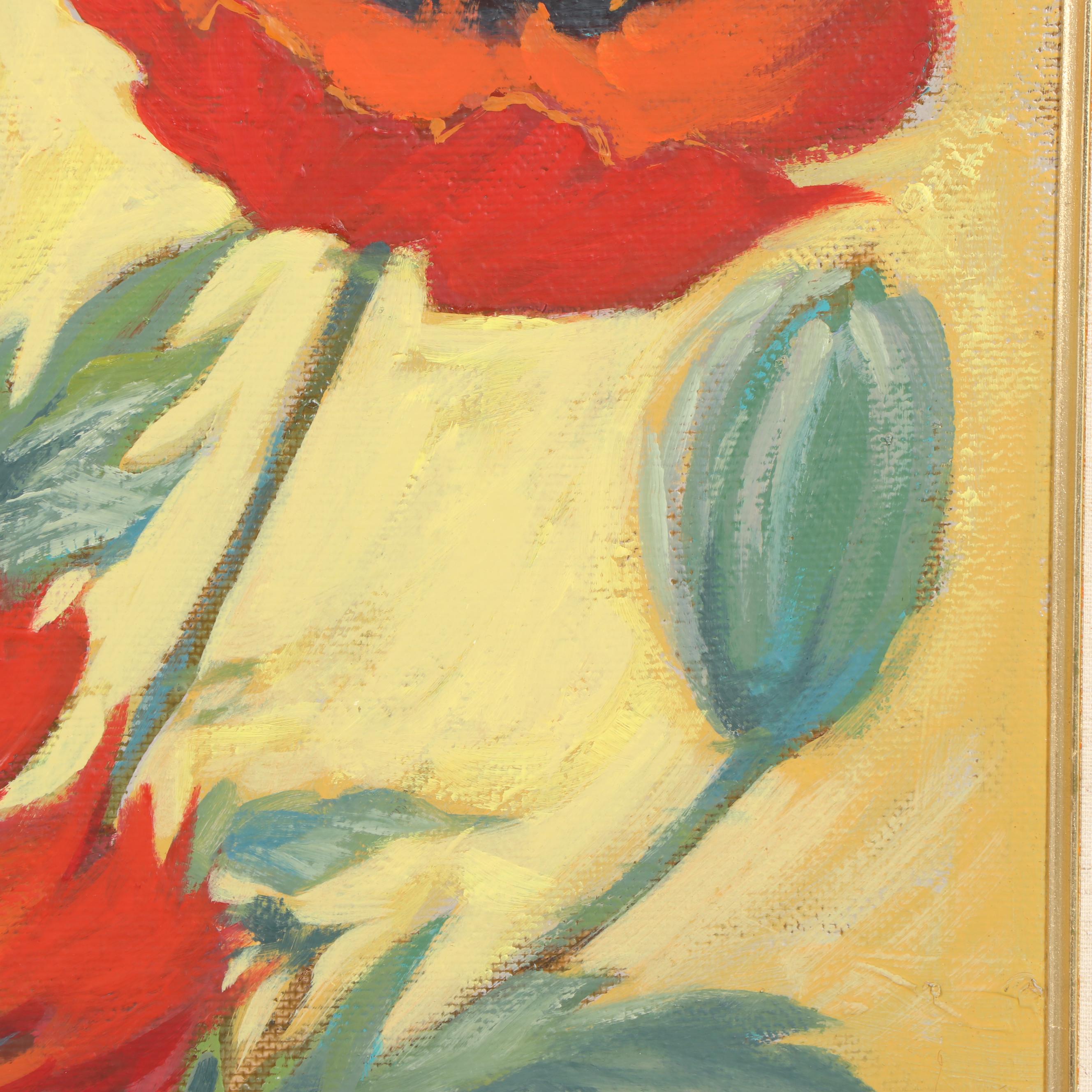 Arnold Vail Oil Painting of Poppies