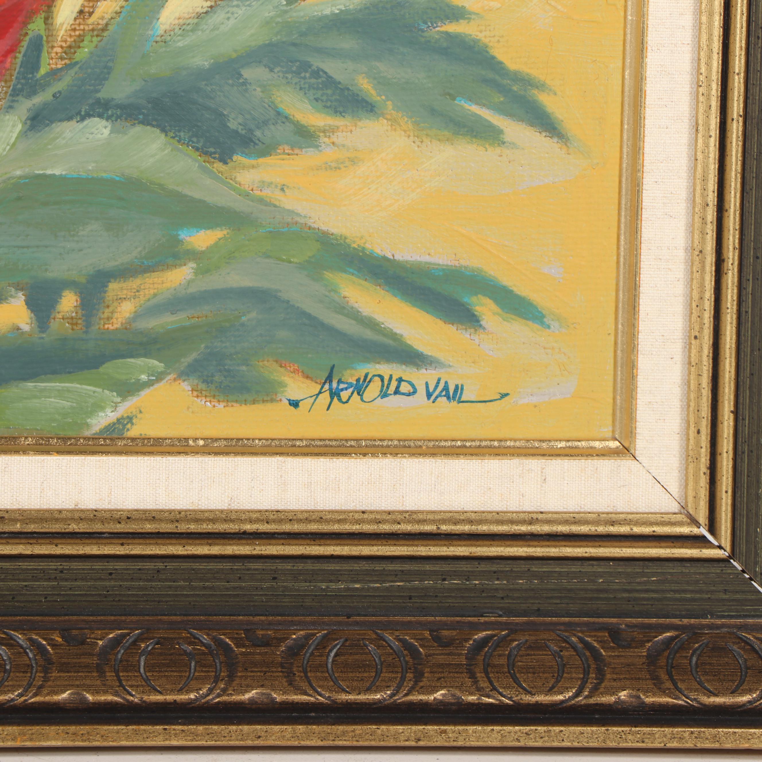 Arnold Vail Oil Painting of Poppies