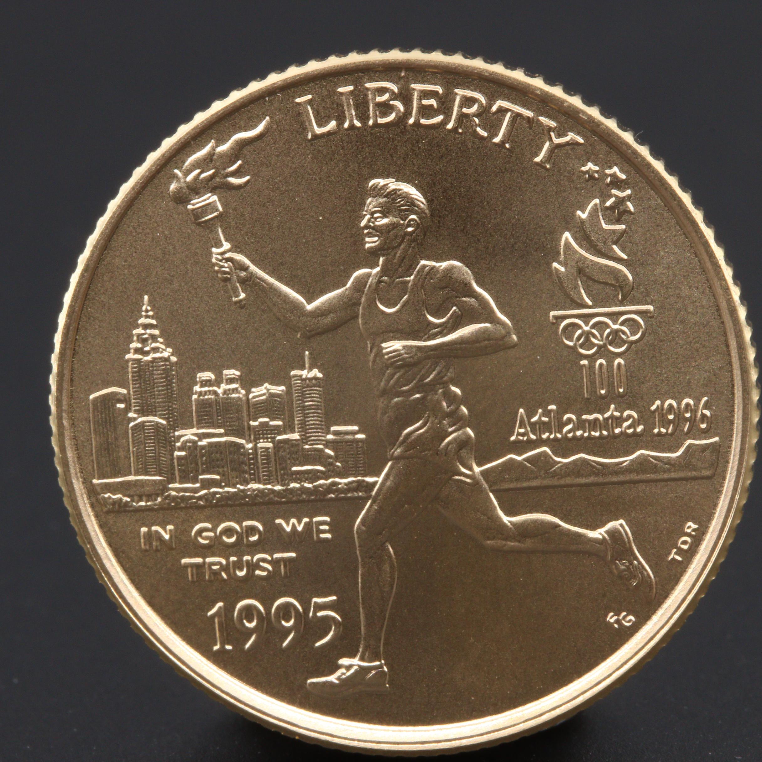 1995-W U.S. Olympiad Torch Runner Gold $5 Uncirculated Coin