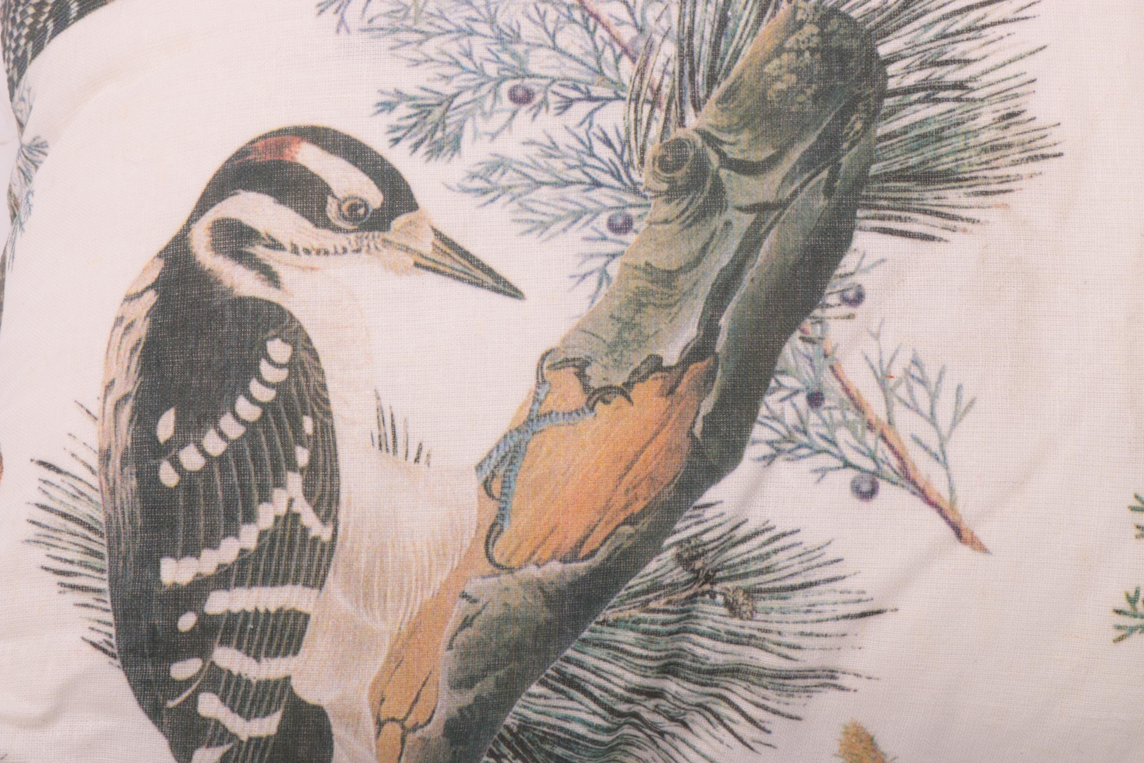 Winter Bird Themed Throw Pillows