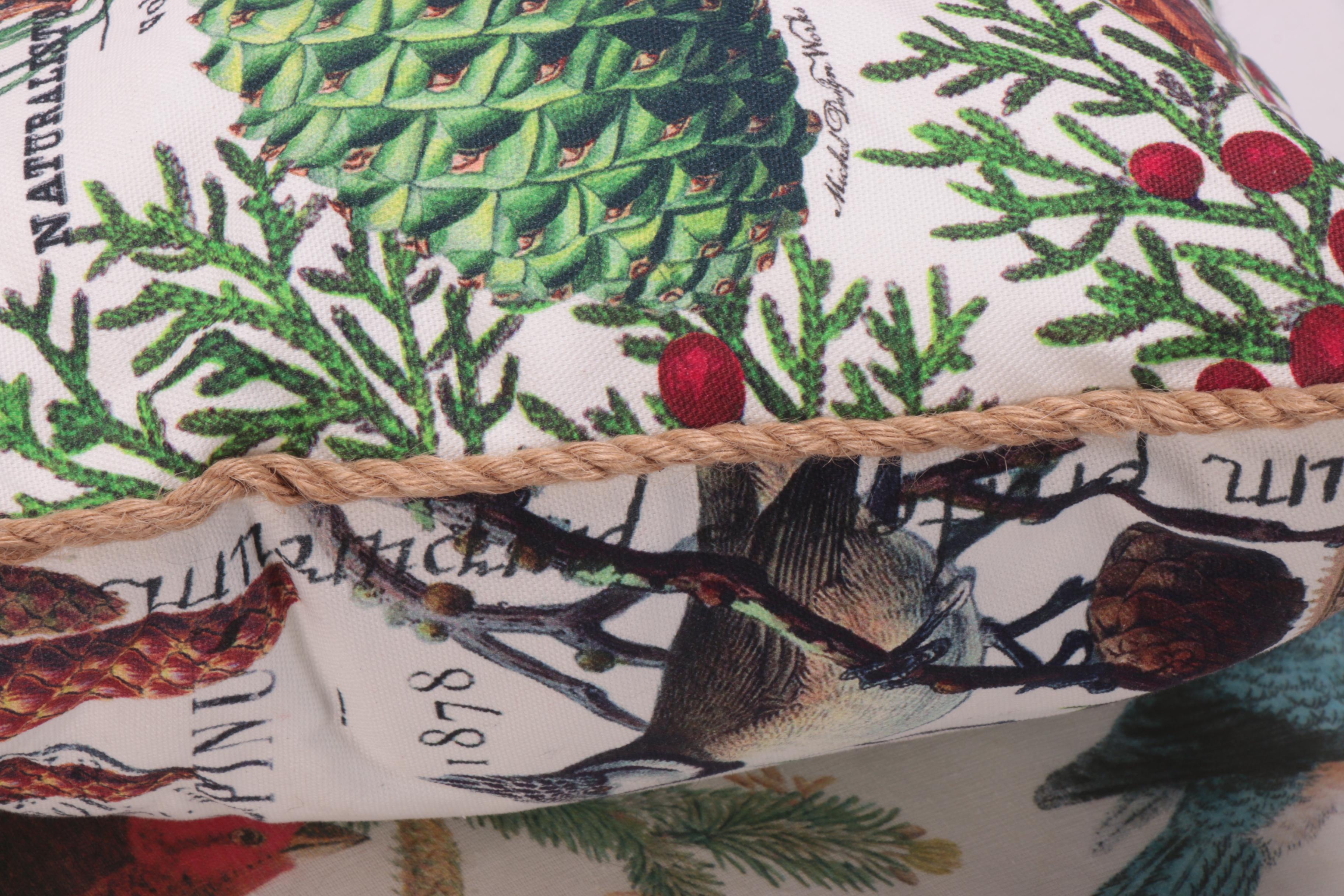 Winter Bird Themed Throw Pillows