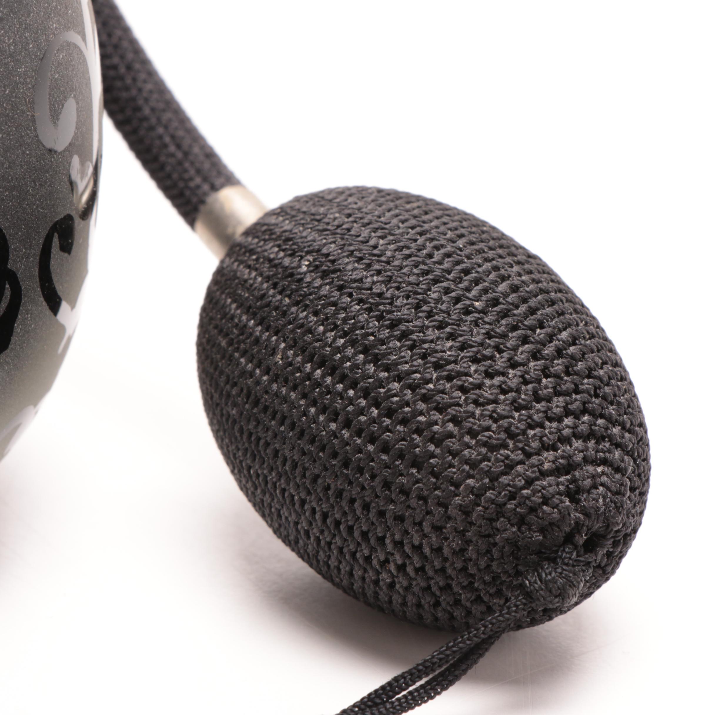 Vintage Black Glass Perfume Bottle and Atomizer