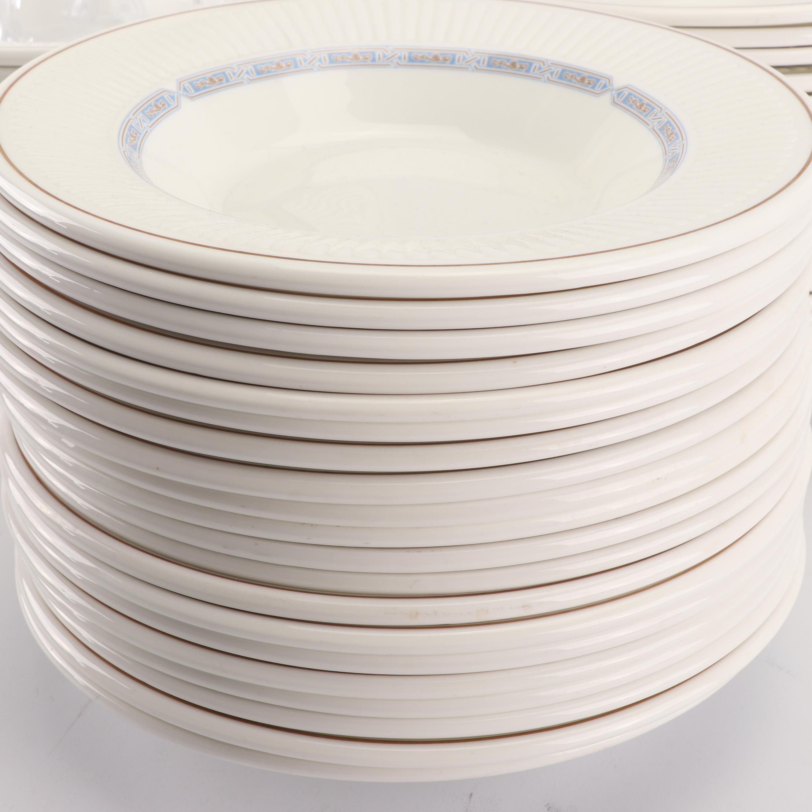 Wedgwood "Insignia" with Blue Band China Soup Bowls